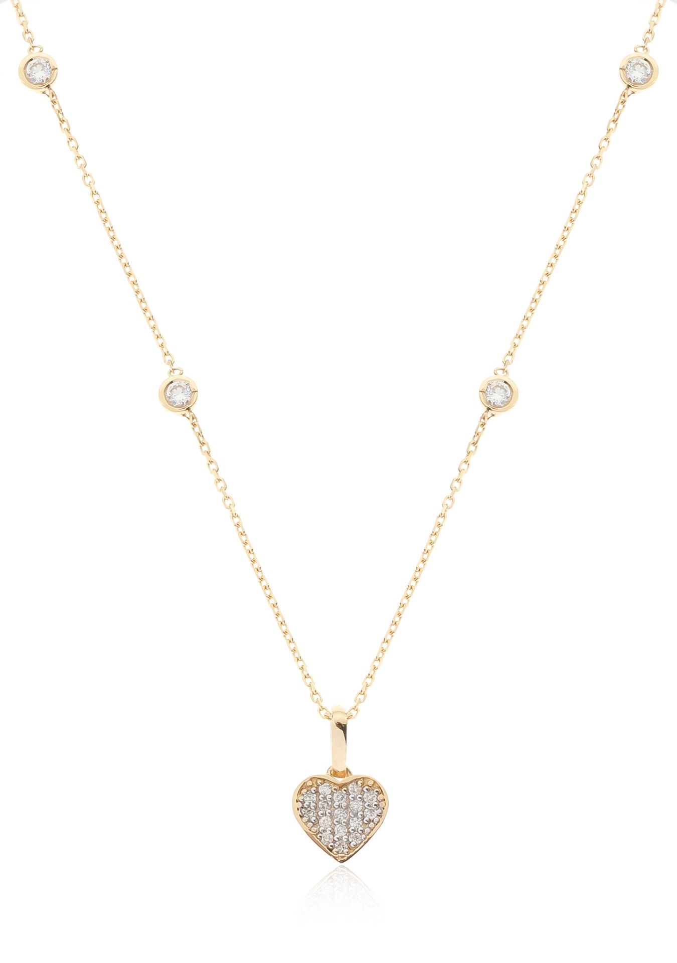 14k Diamond Heart Necklace