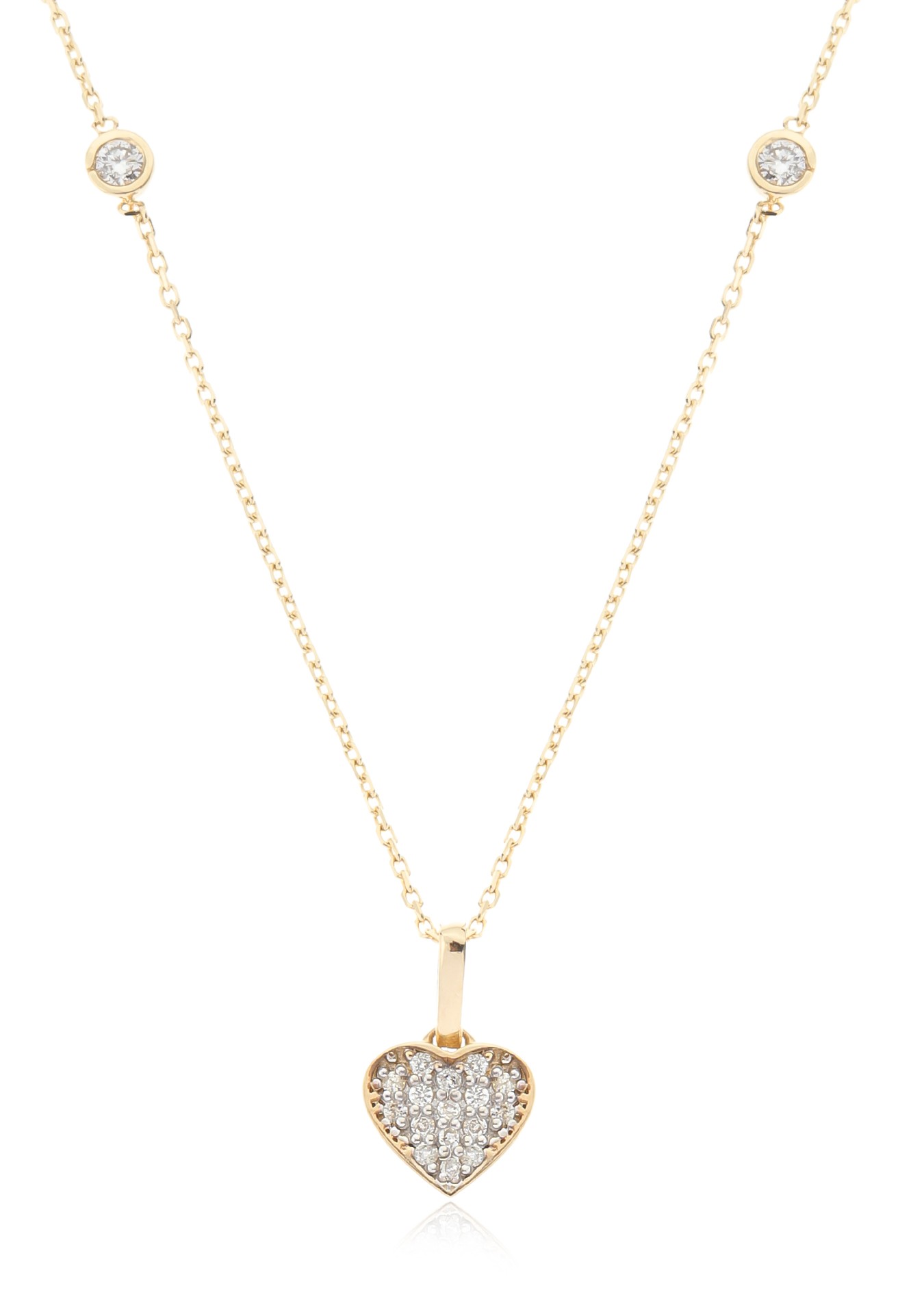 14k Diamond Heart Necklace