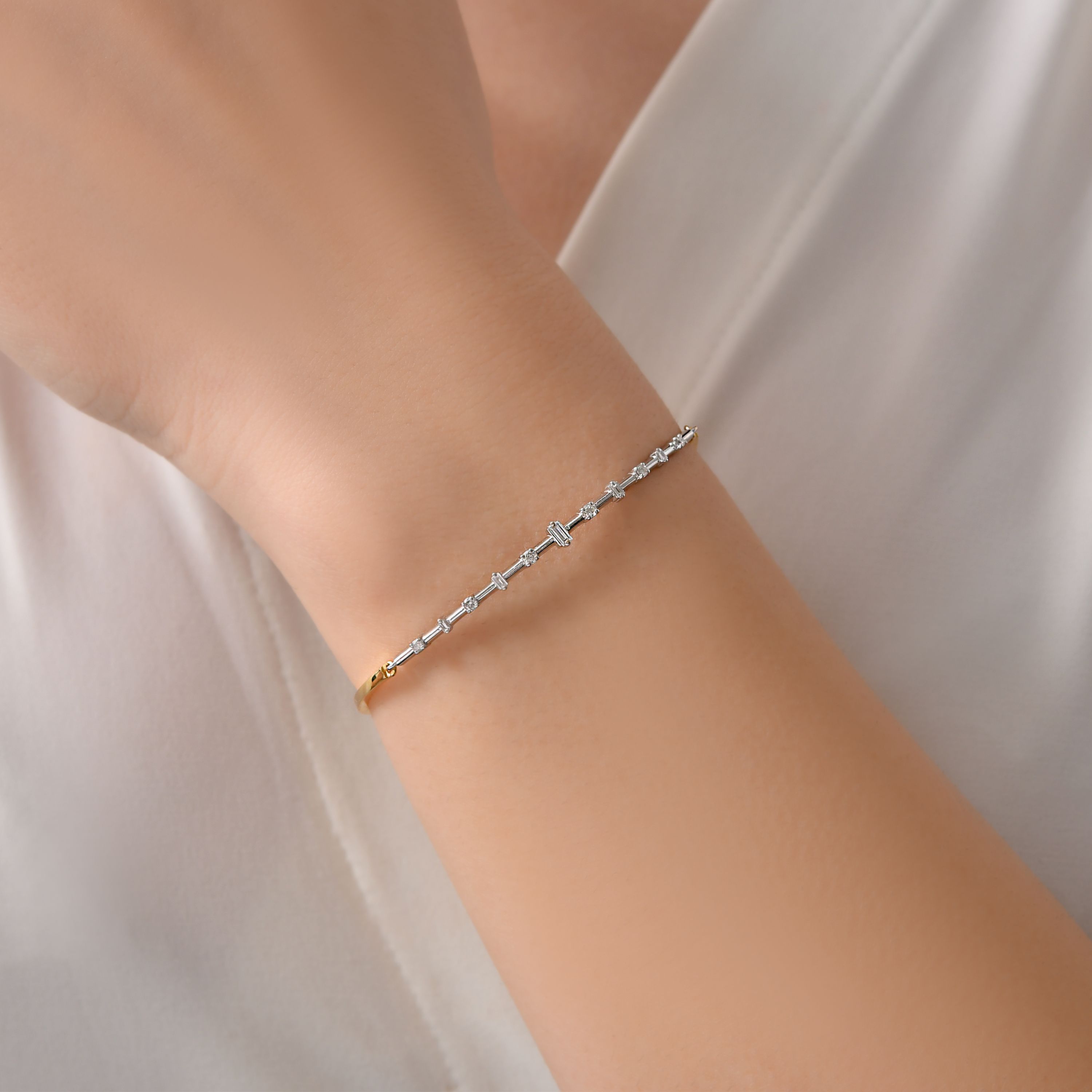 18K Diamond Stone Bracelet