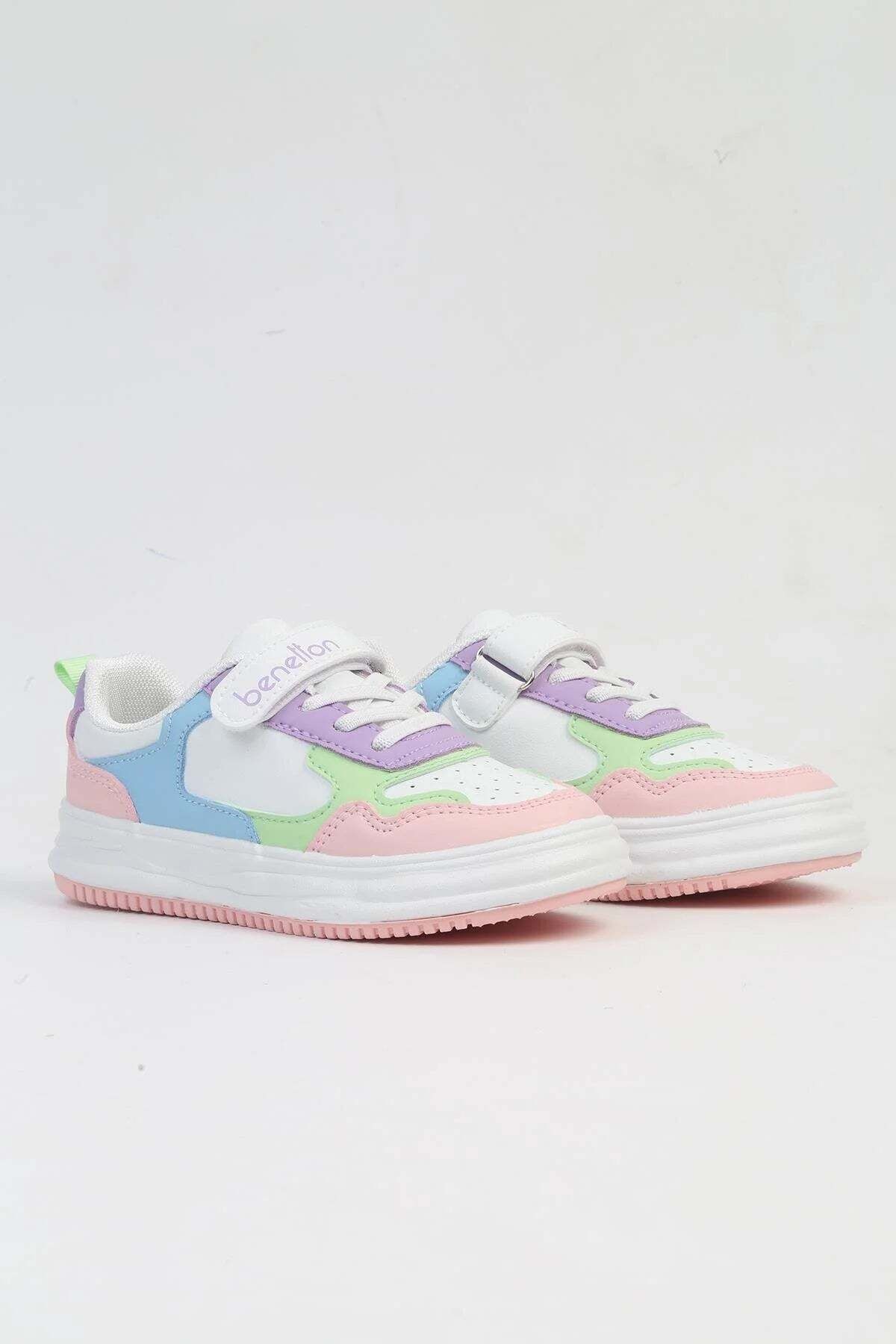 Benetton Beyaz - Çok Renkli Kız Çocuk Sneaker BNI-10025