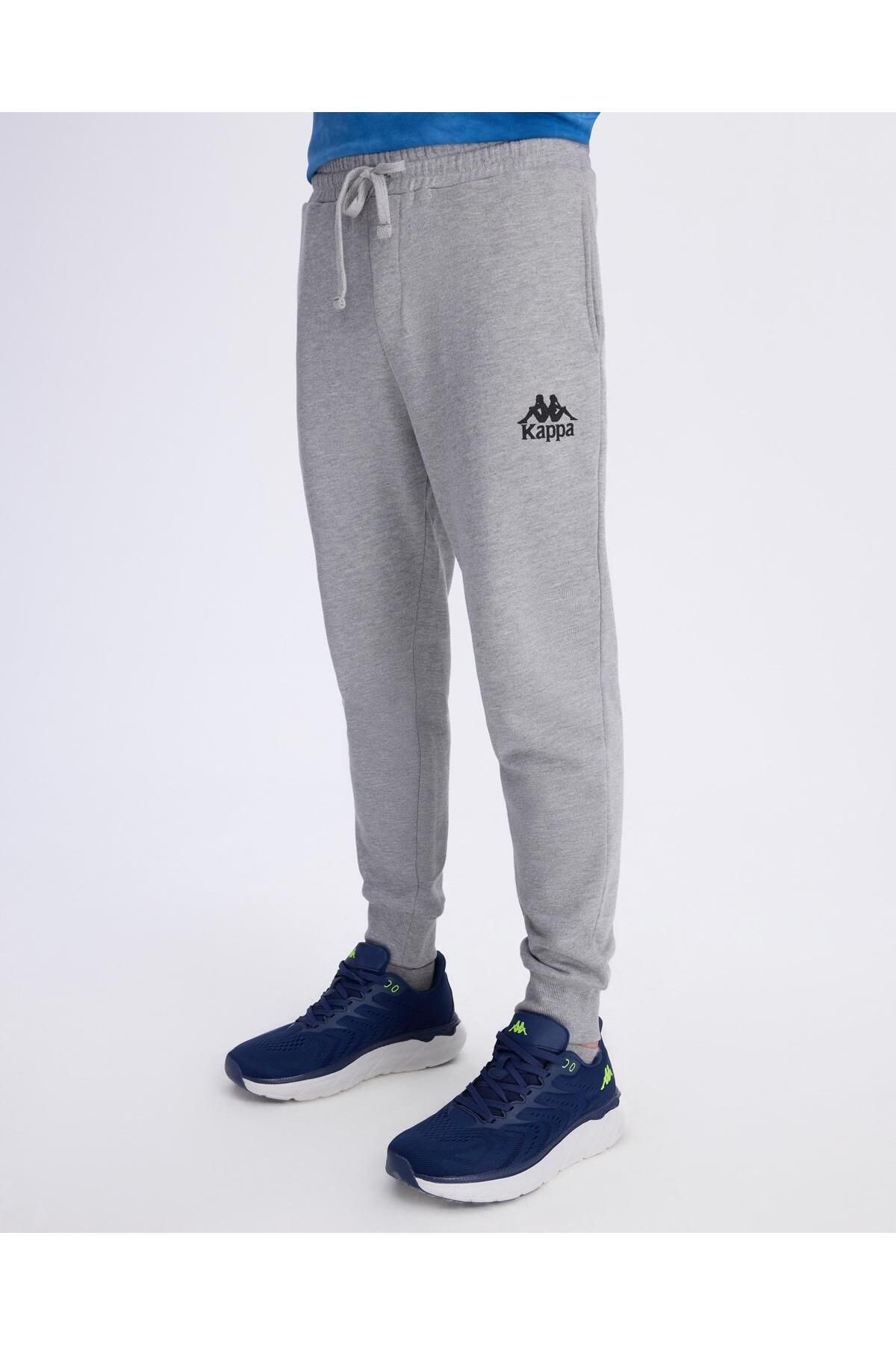 Kappa Authentic Baston Pant Erkek Gri Comfort Fit Eşofman Altı