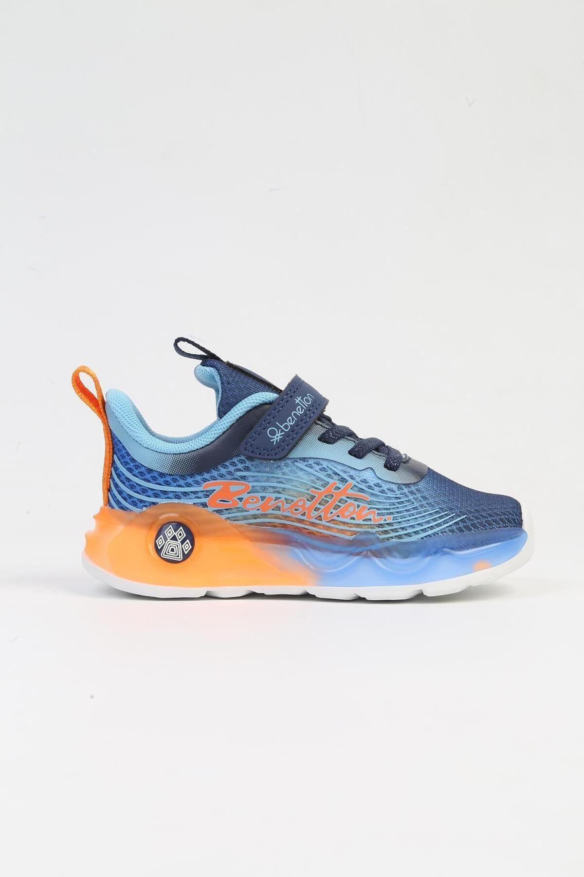 Benetton Mavi - Turuncu Erkek Çocuk Sneaker BNI-10277