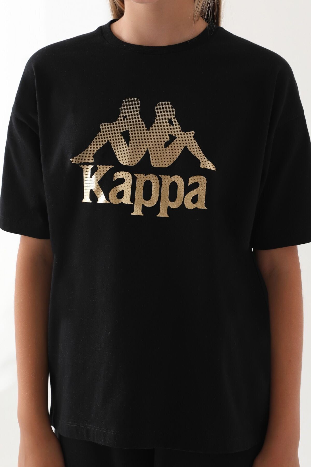 Kappa Siyah Baskı Detay Kız Çocuk T-Shirt