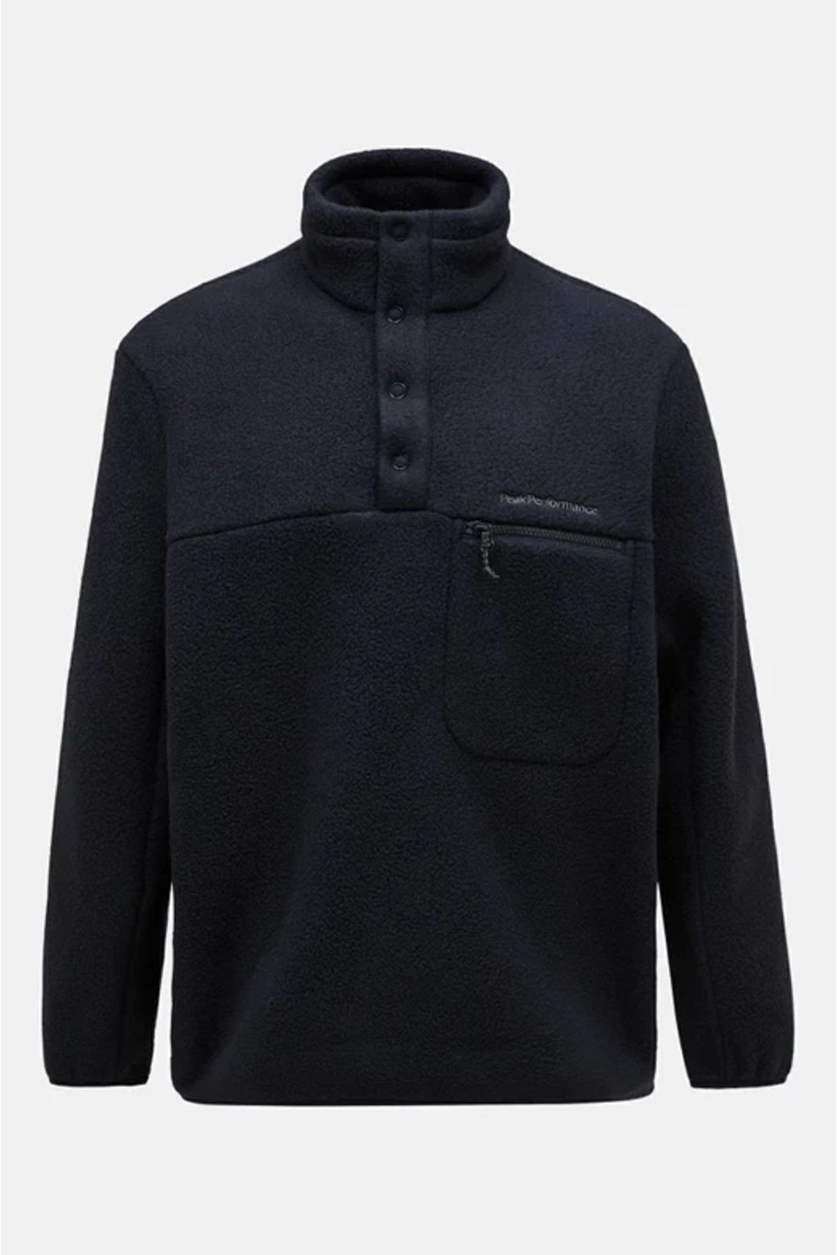 Peak Performance M Fleece Snap T-Neck Erkek Siyah Polar G78899010-10011