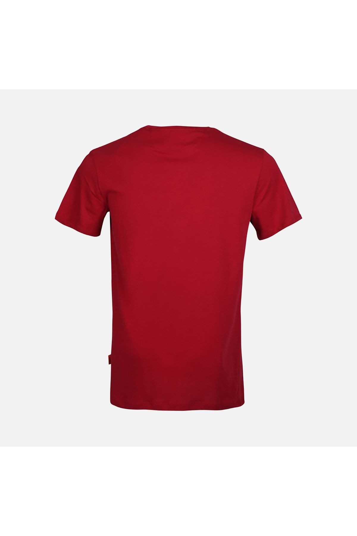 John Frank Free Erkek Bordo Baskılı T-shirt