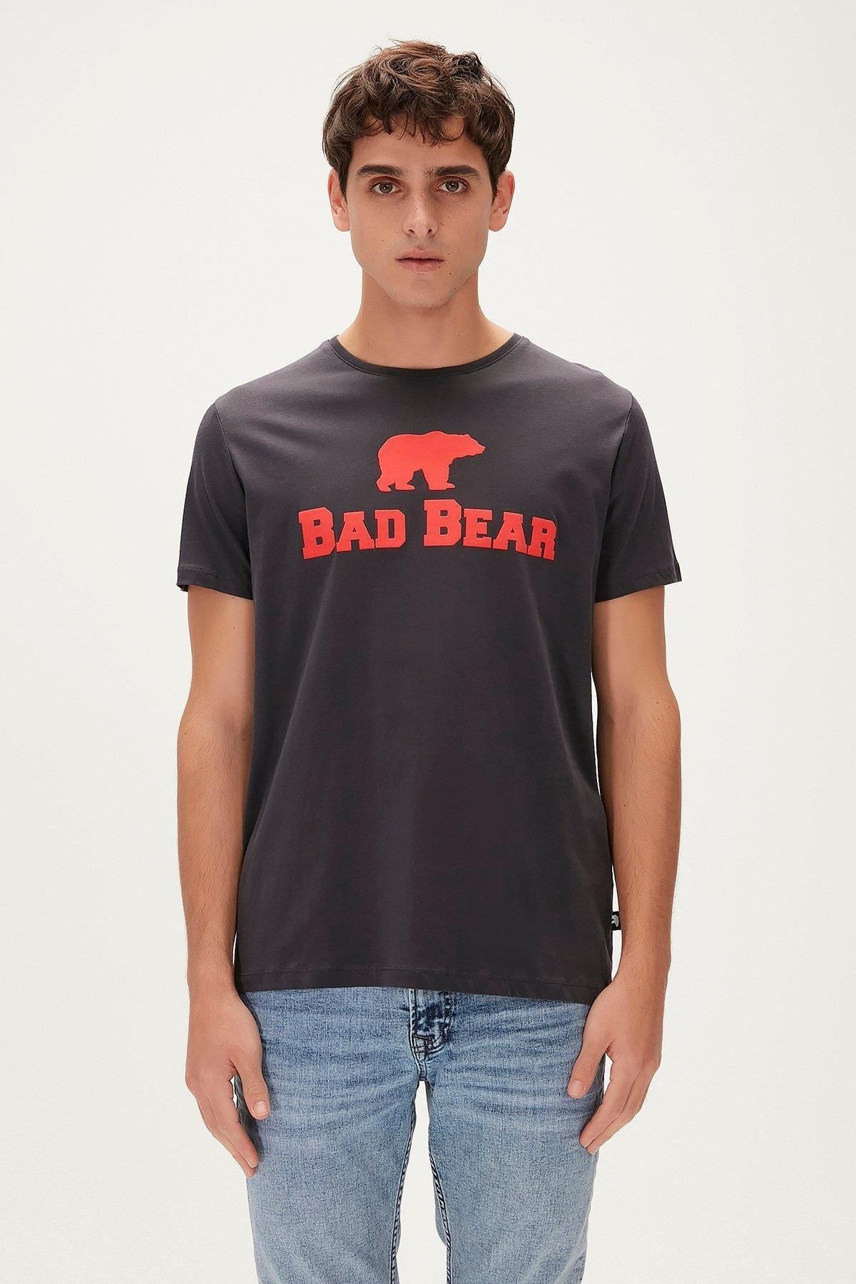 Bad Bear Baskılı Antrasit T-Shirt