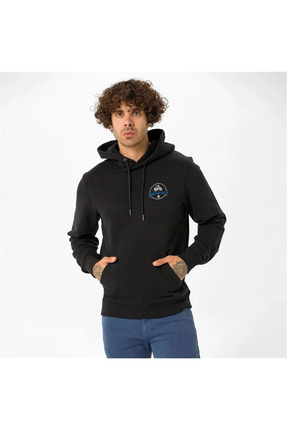 Routefield House Siyah Erkek Sweatshirt RFHOUSE2223-001