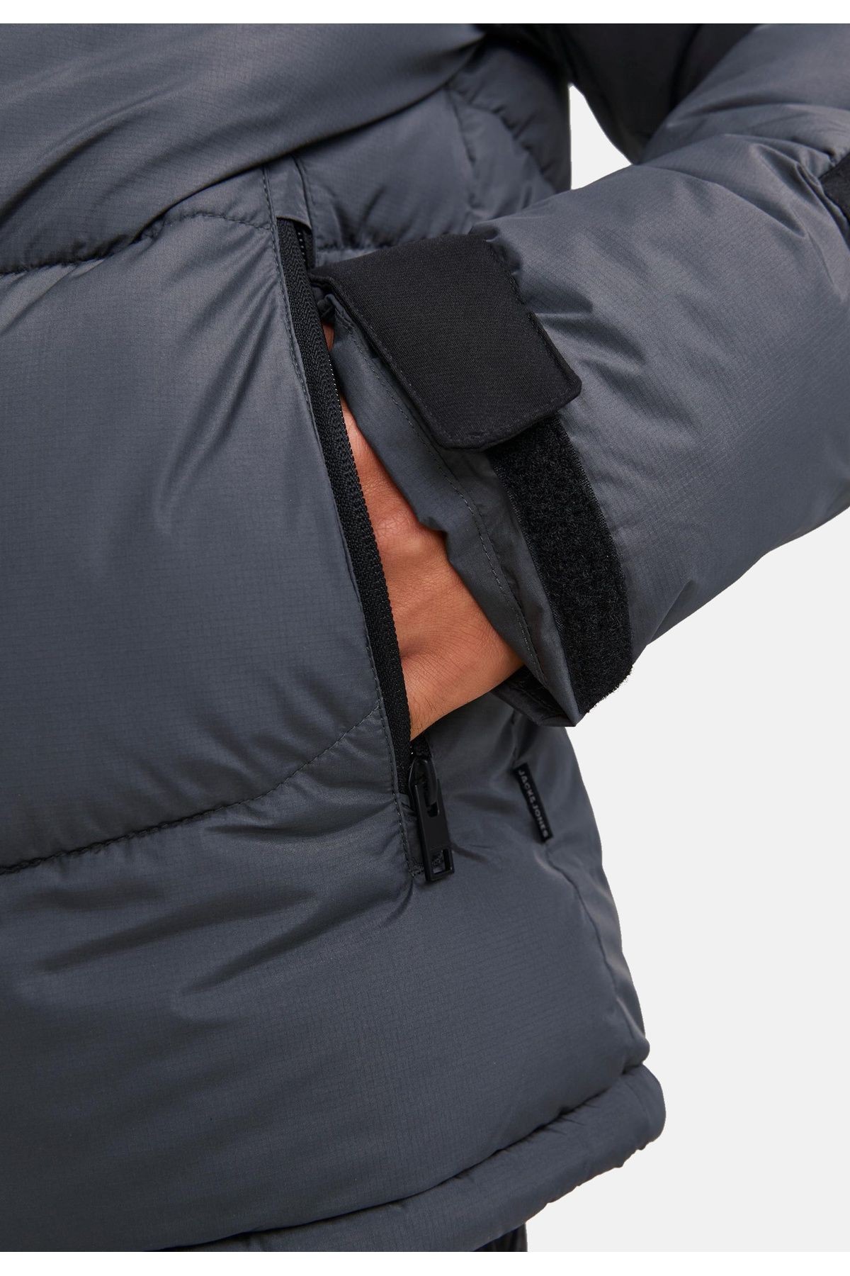 Jack & Jones Erkek Suya Dayanıklı Kapüşonlu Puffer Mont - Otis