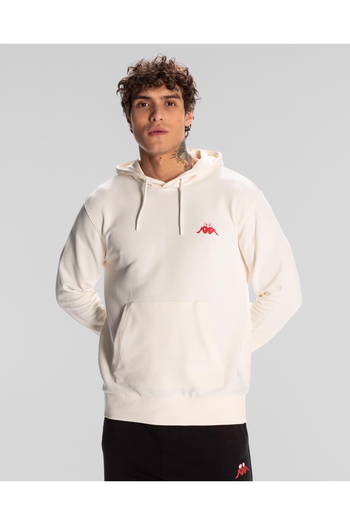 Kappa Authentıc Space Jump Erkek Beyaz Sweatshirt