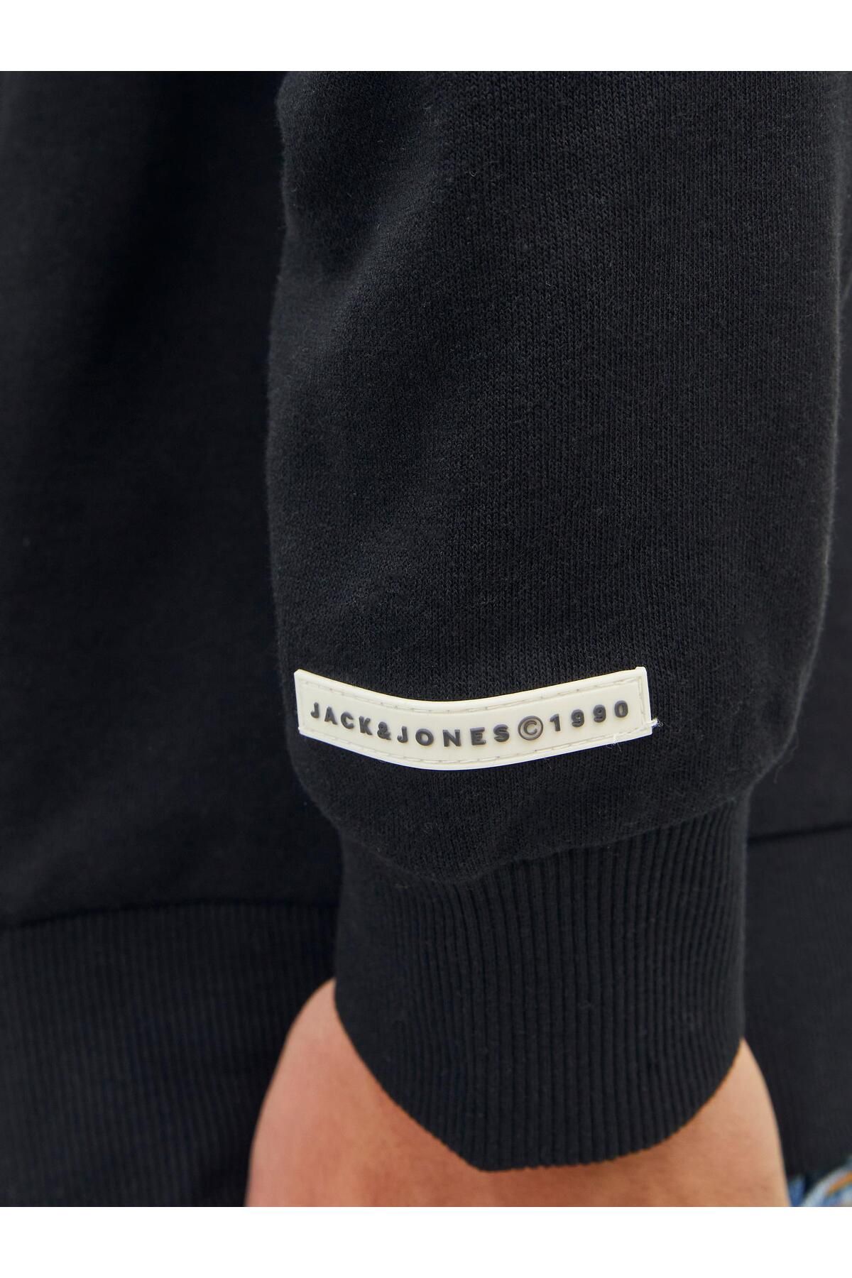Jack & Jones Jorbeware Sweat Hood Fst Erkek Siyah Sweatshirt 12244219-Black