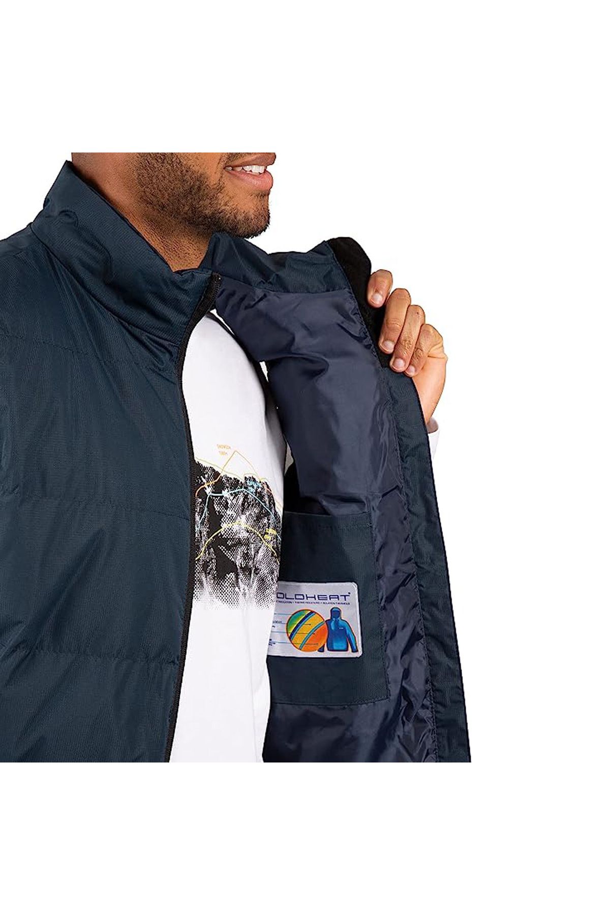 Trespass Clasp - Padded Gilet Erkek Mavi Yelek Erkek Yelek Majkgık10003