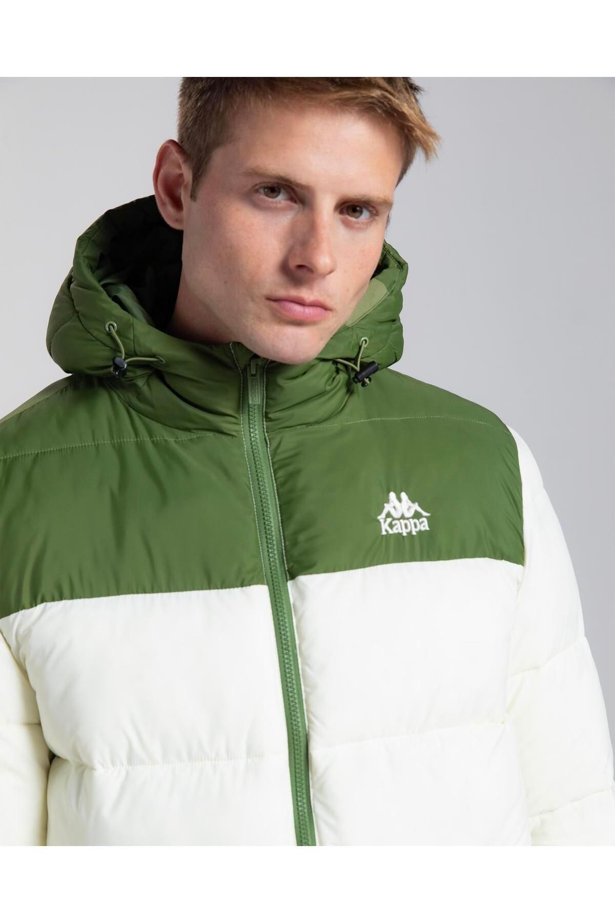 Kappa Authentic Gamarit Erkek Beyaz - Yeşil Şişme Mont