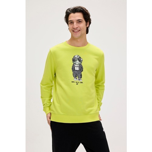 Gator Yeşil Erkek Baskılı Sweatshirt