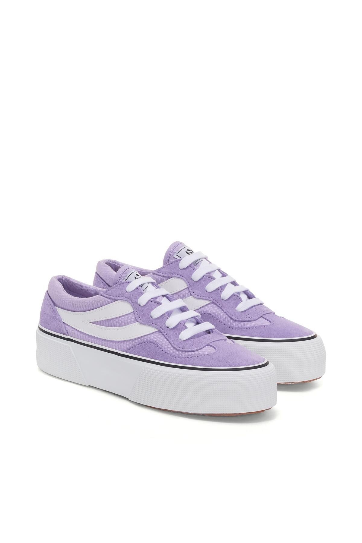 Superga 3041 Revolley Colorblock Platform Kadın Viyole Lila Platform Sneaker