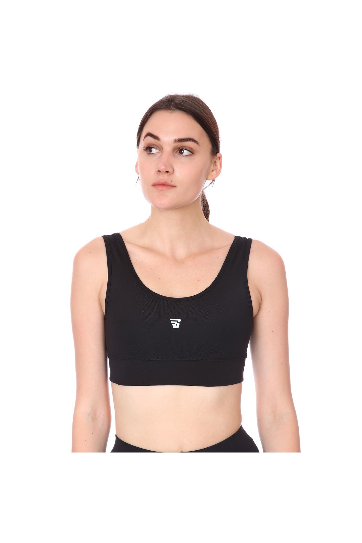 Sportive Spo-Regular Bra Kadın Siyah Günlük Stil Sporcu Sütyeni 712100-SYH