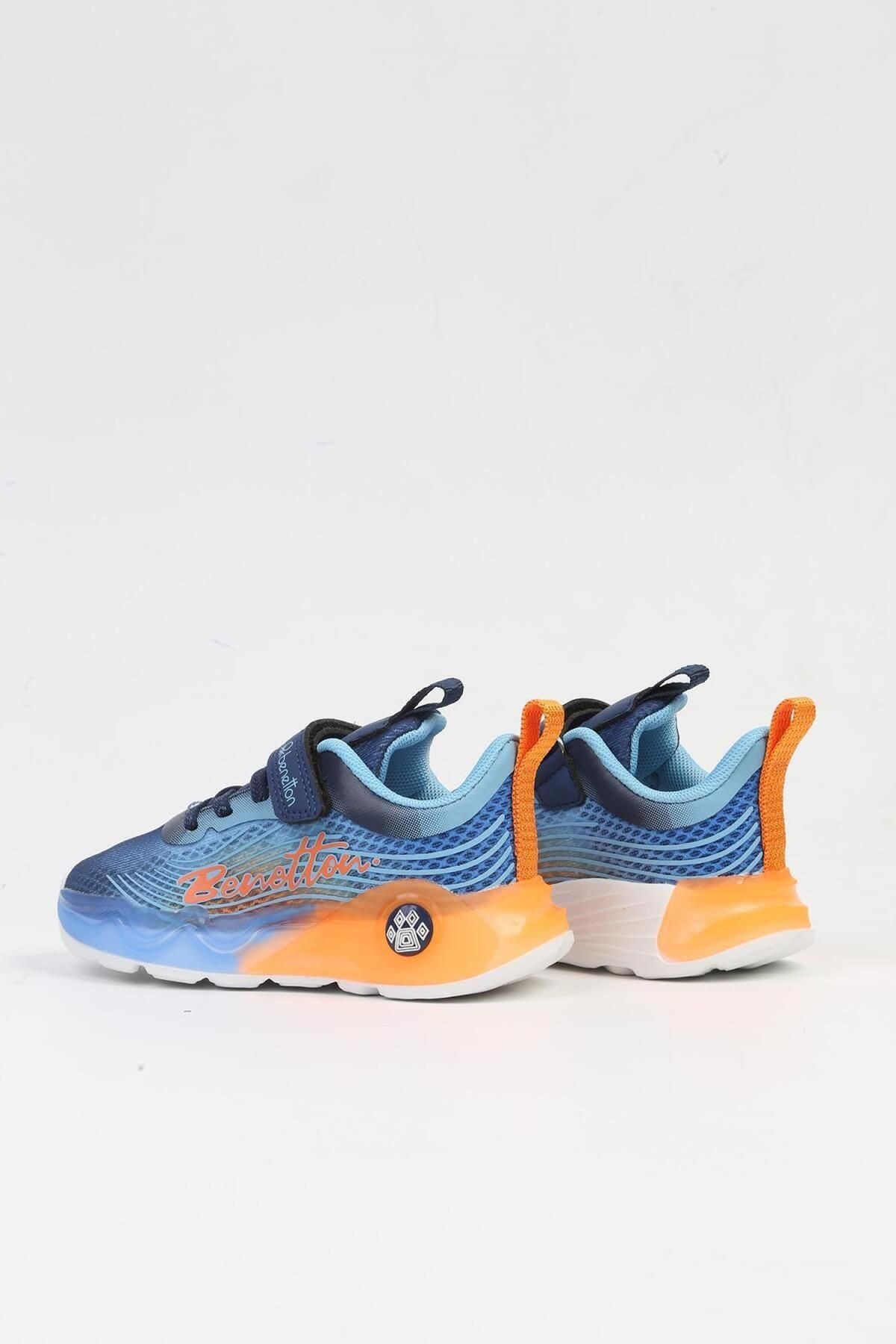 Benetton Mavi - Turuncu Erkek Çocuk Sneaker BNI-10277