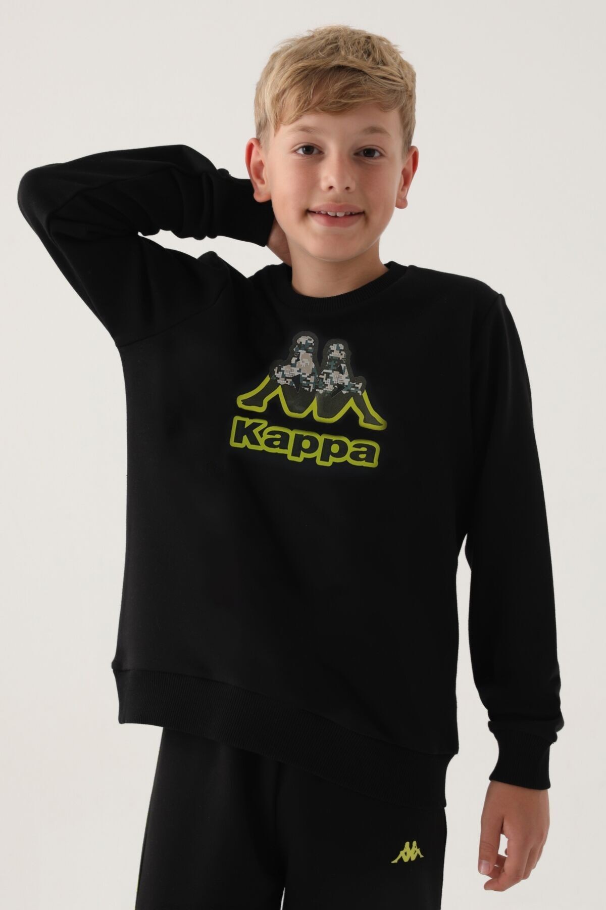 Kappa Erkek Çocuk Siyah Sweatshirt