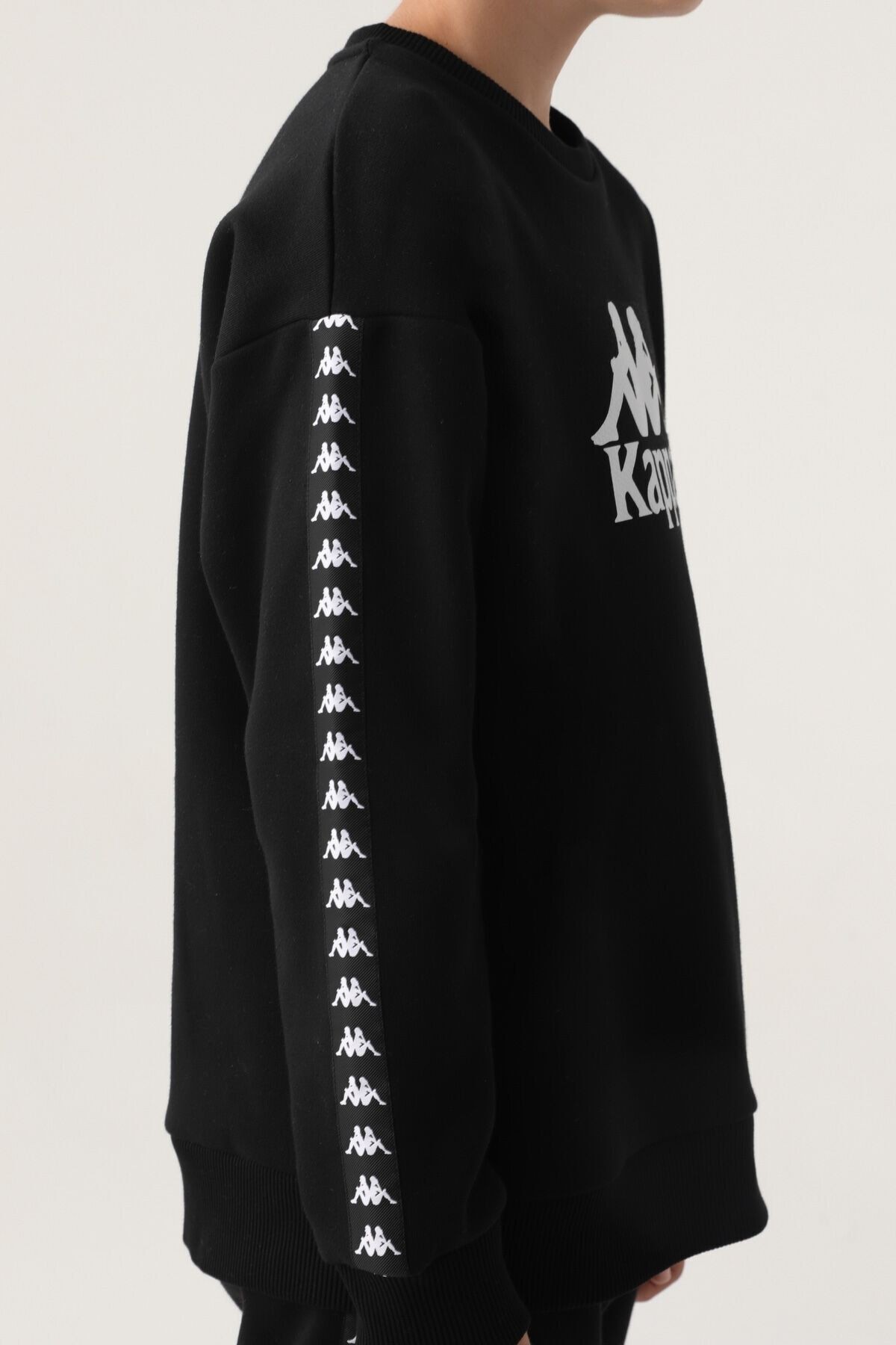 Kappa Krem Bisiklet Yaka Kol Baskı Detay Erkek Çocuk Sweatshirt