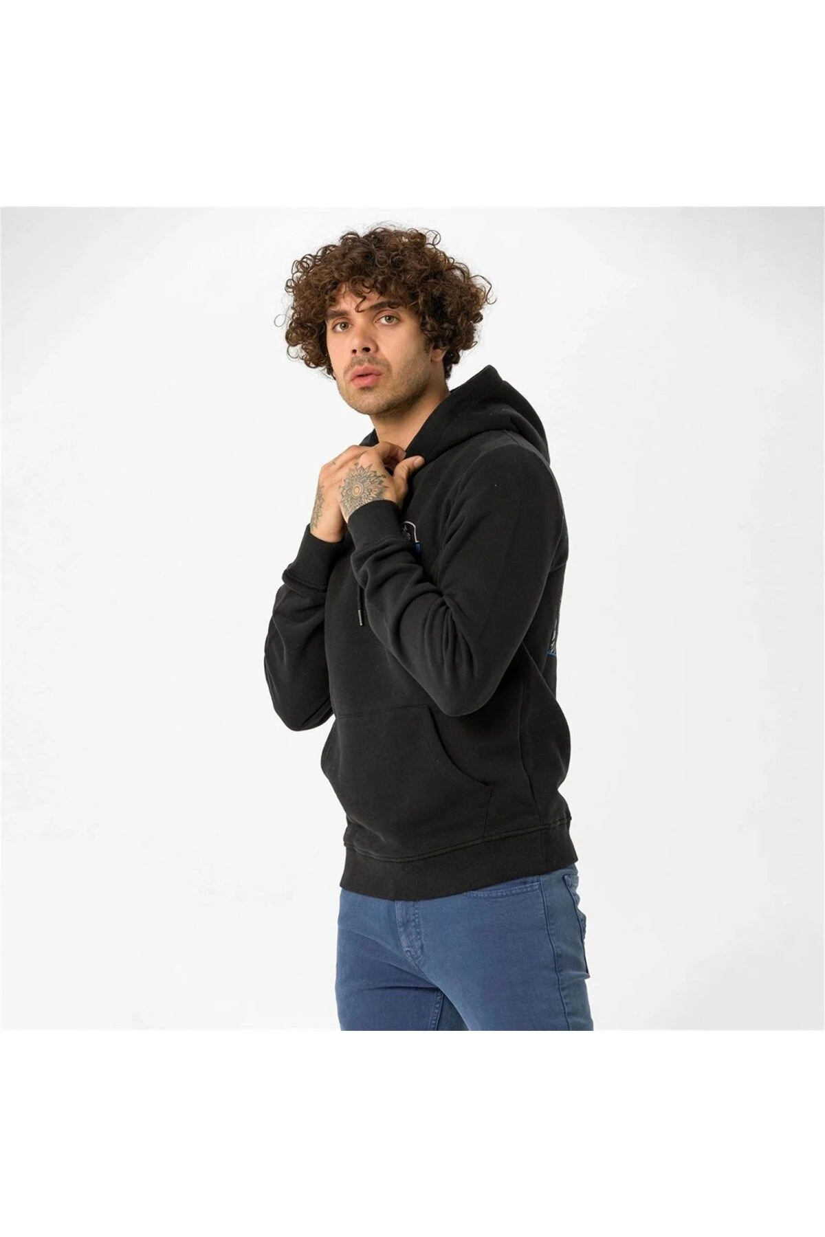 Routefield House Siyah Erkek Sweatshirt RFHOUSE2223-001
