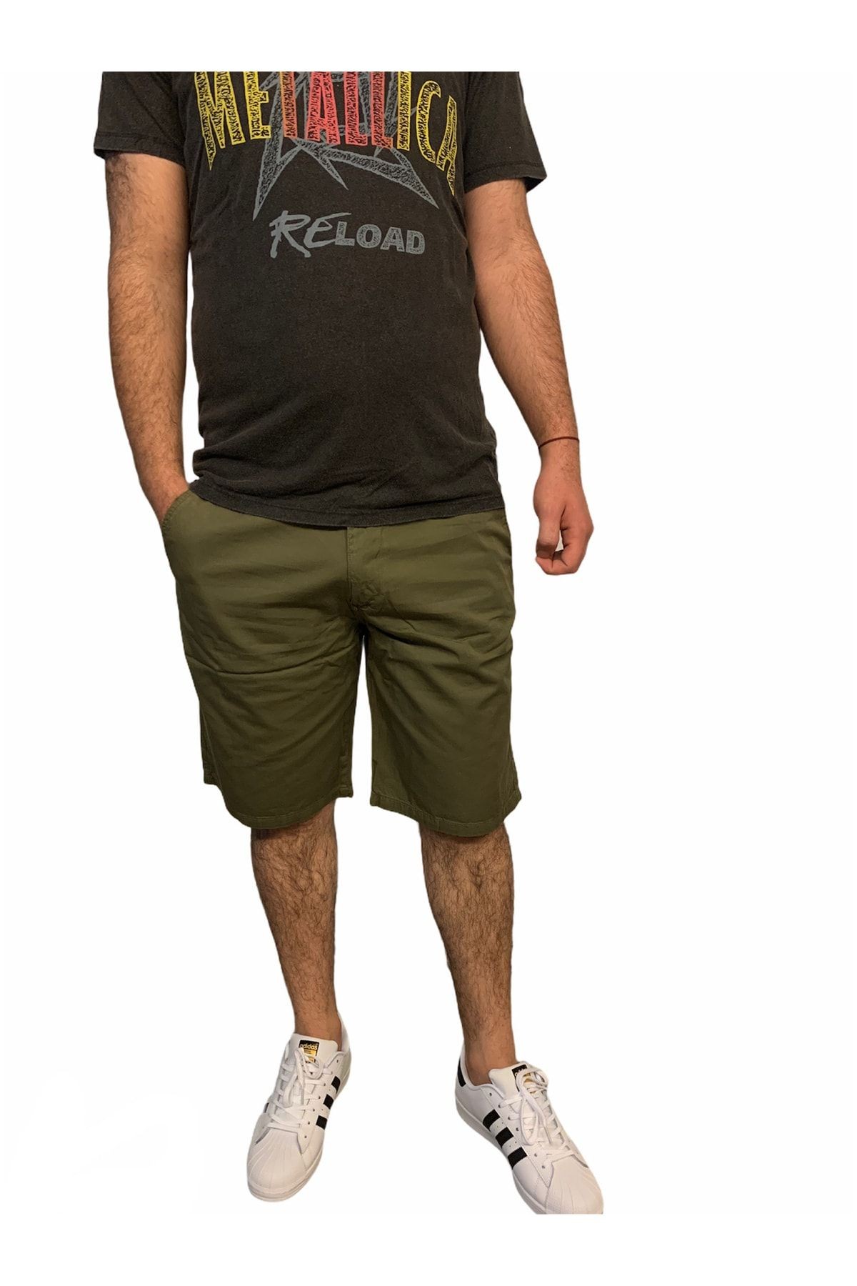 Superfly Chino Erkek Haki Şort 21706-03