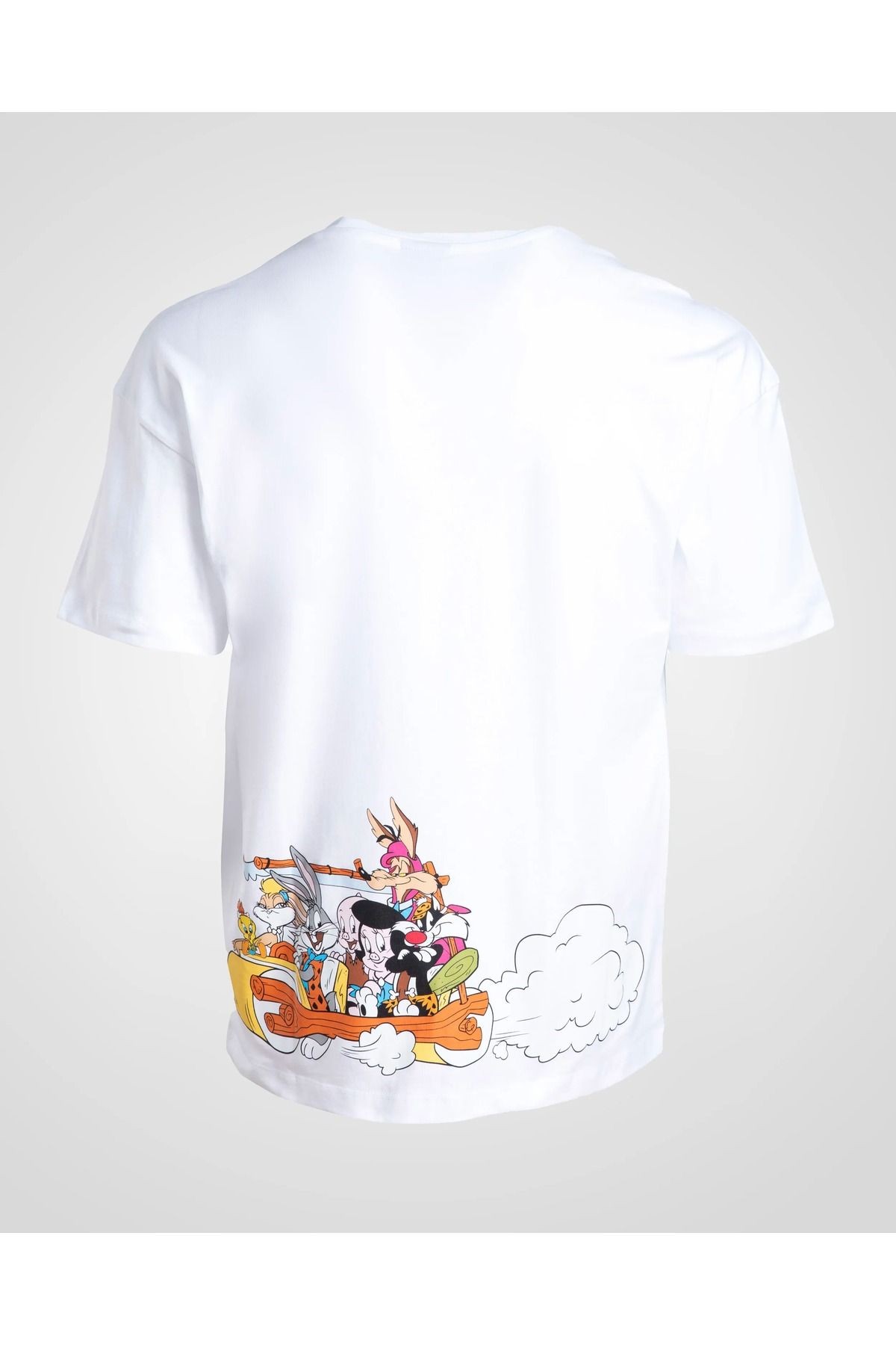 Kappa Authentic Dianis Warner Bros Unisex Siyah Beyaz Comfort Fit Tişört 