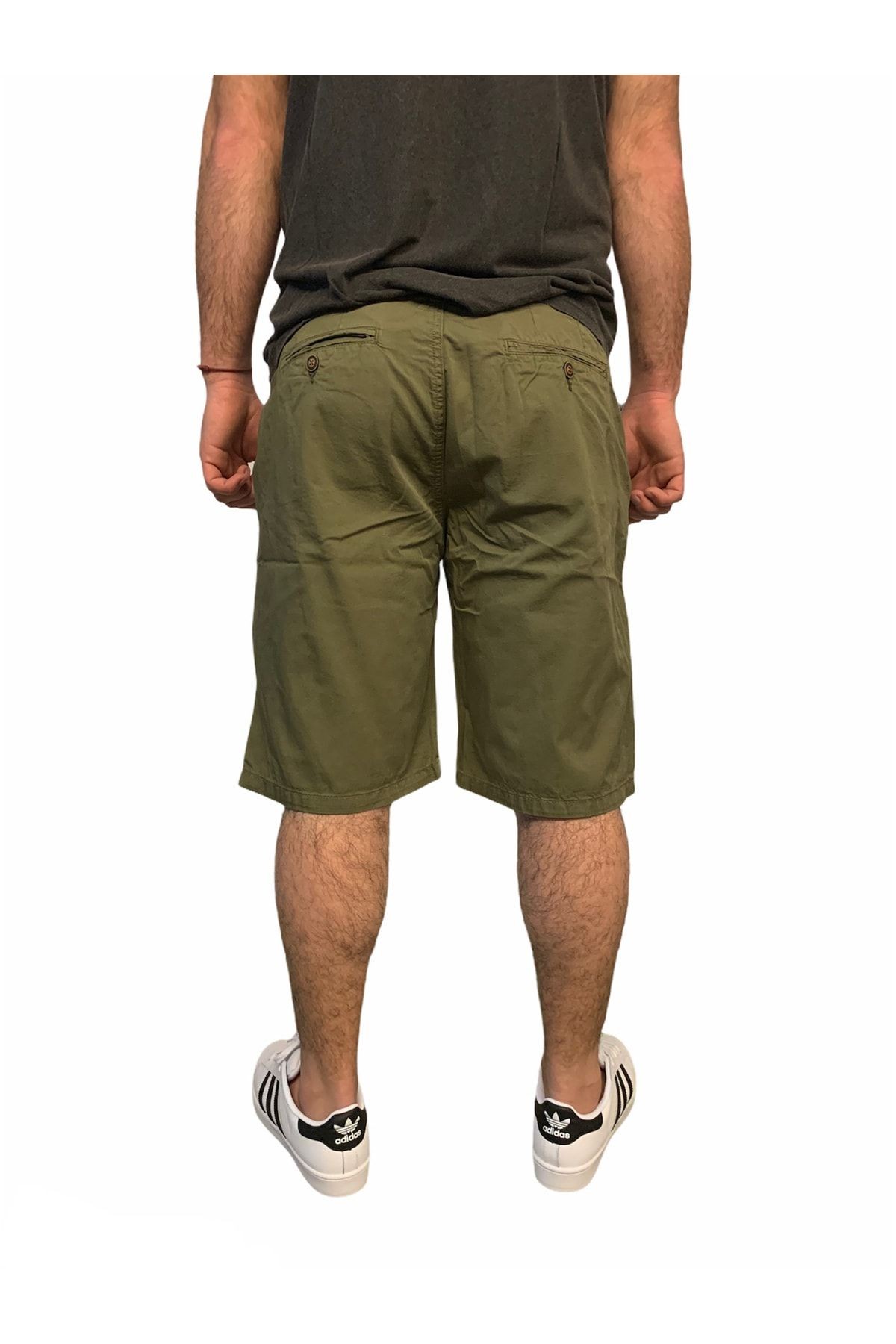 Superfly Chino Erkek Haki Şort 21706-03
