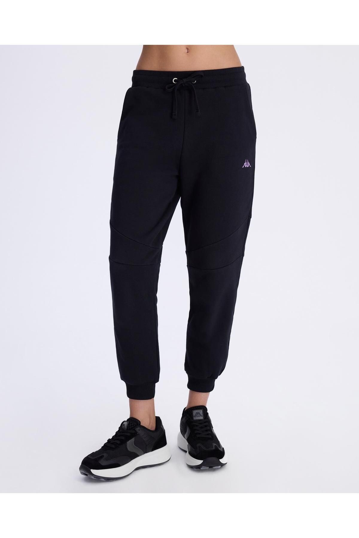 Kappa Authentic Alena Pant Kadın Siyah Comfort Fit Eşofman Altı