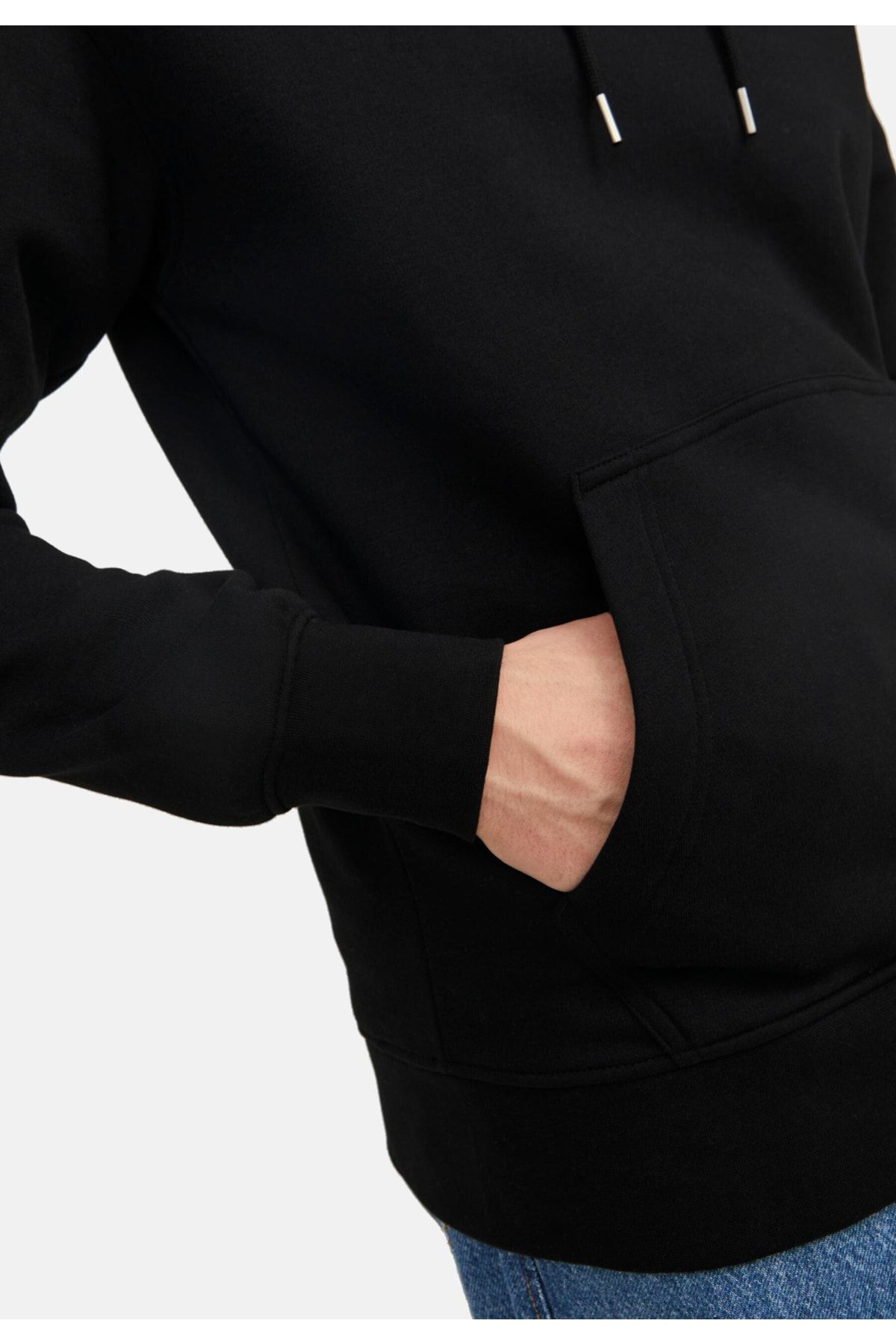 Jack & Jones Erkek Kapüşonlu Önden Cepli Sweatshirt 12241687