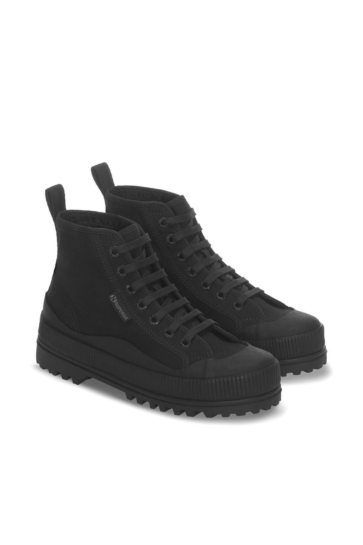 Superga 2469 Alpina Wave Tape Canvas Wr Kadın Siyah Bot S11389W-AC5-SP