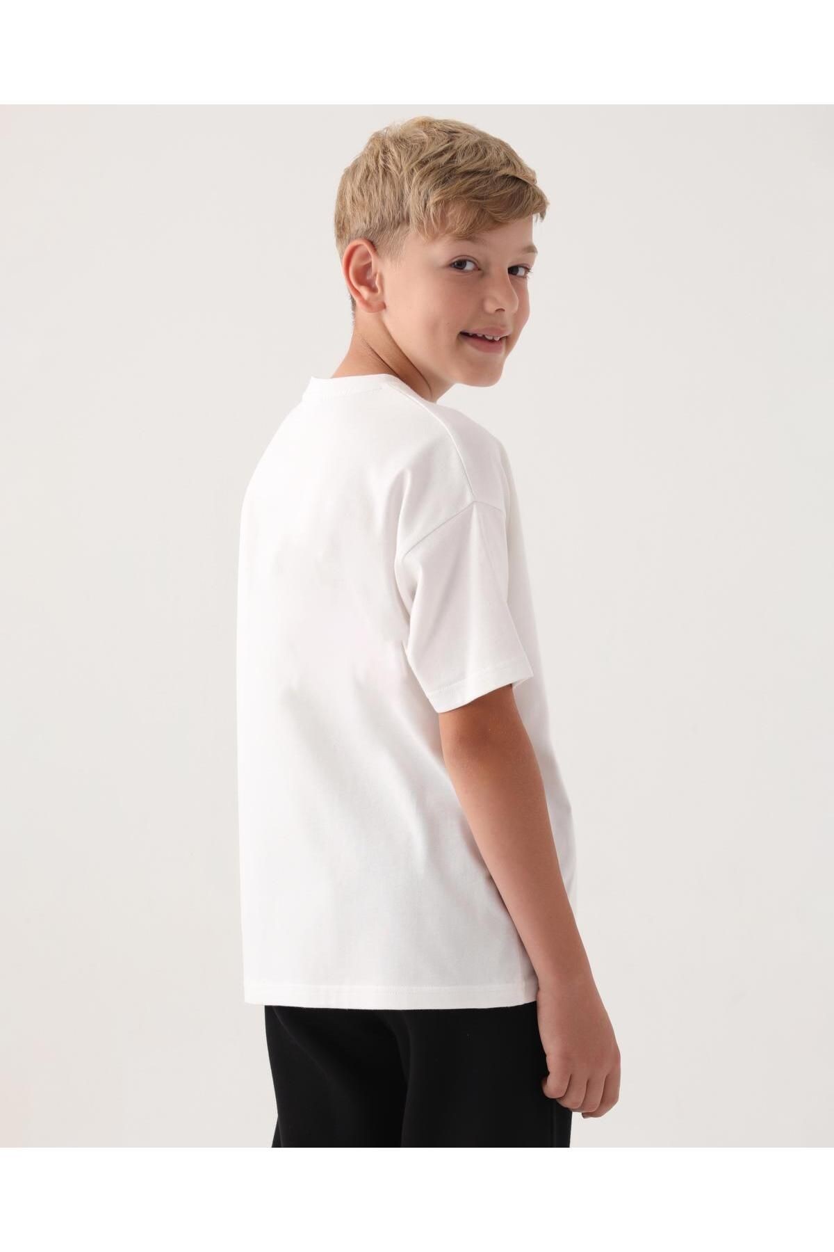 Kappa Krem Kappa Baskı Erkek Çocuk T-Shirt