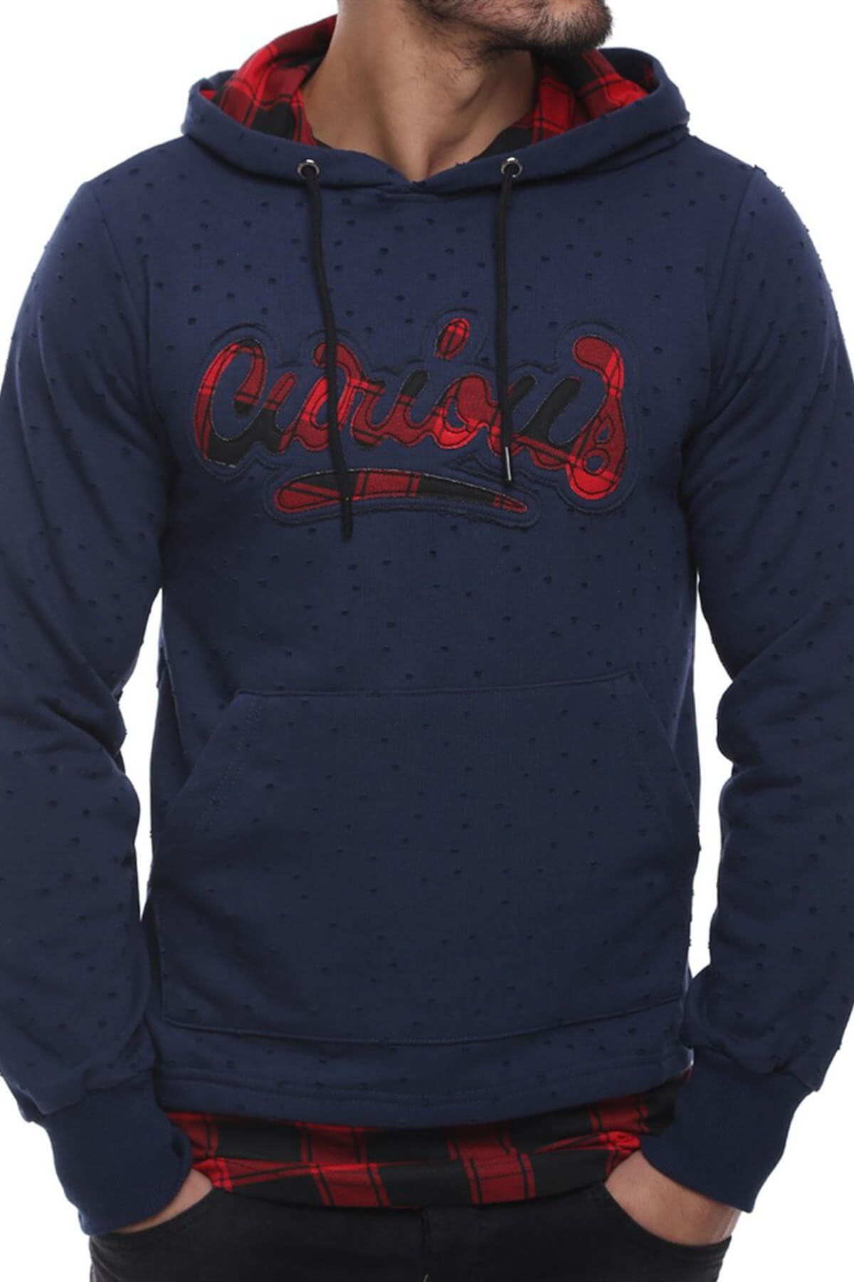 Superfly Lacivert Erkek Kapşonlu Sweatshirt