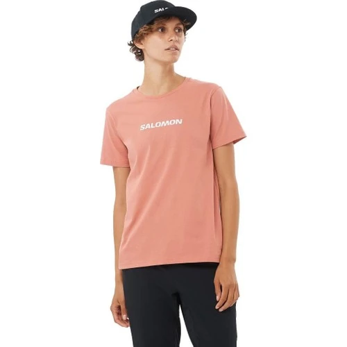 Salomon LC2217 Logo SS Tee W Tişört Kadın T-Shirt PEMBE