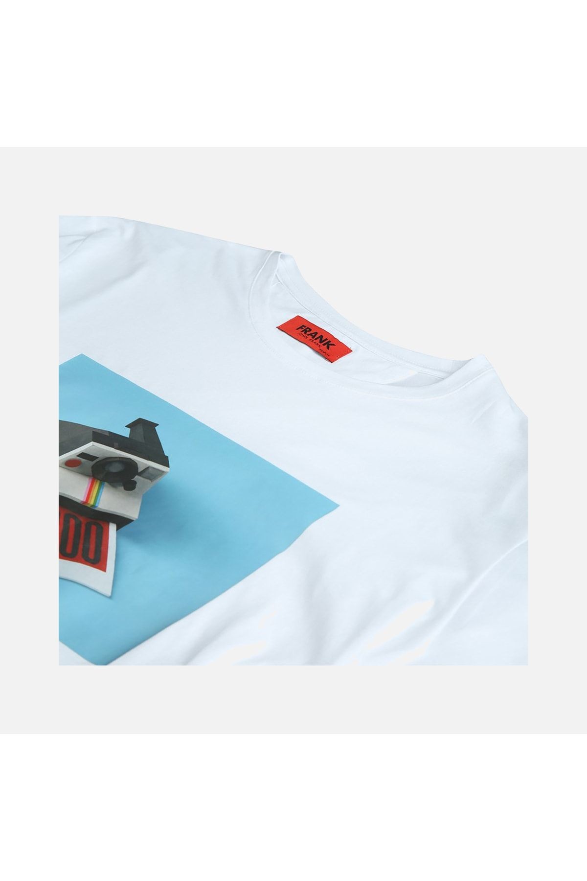 JOHN FRANK Erkek Beyaz Baskılı T-shirt