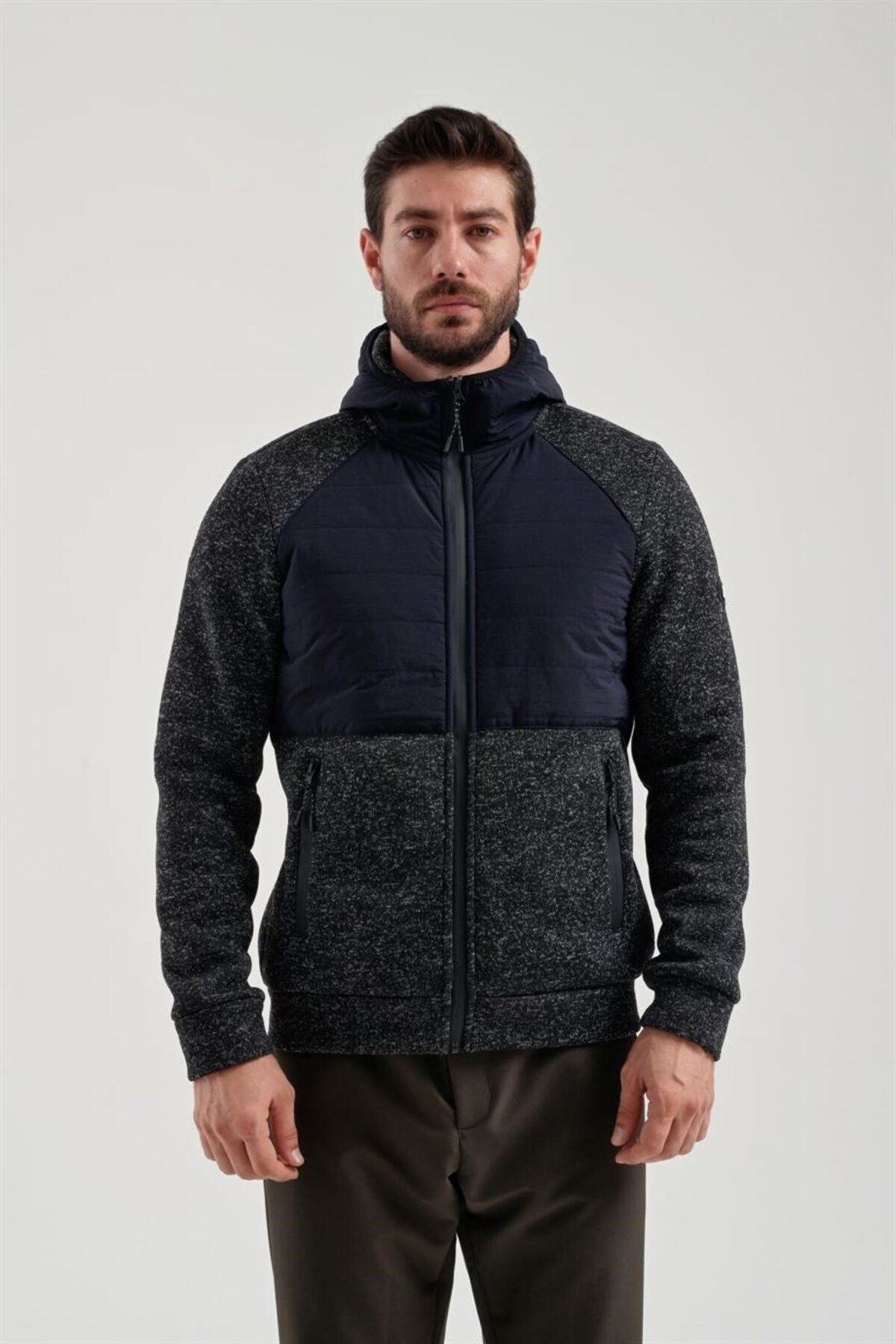 Exuma Erkek Siyah Polar Sweat 2311136
