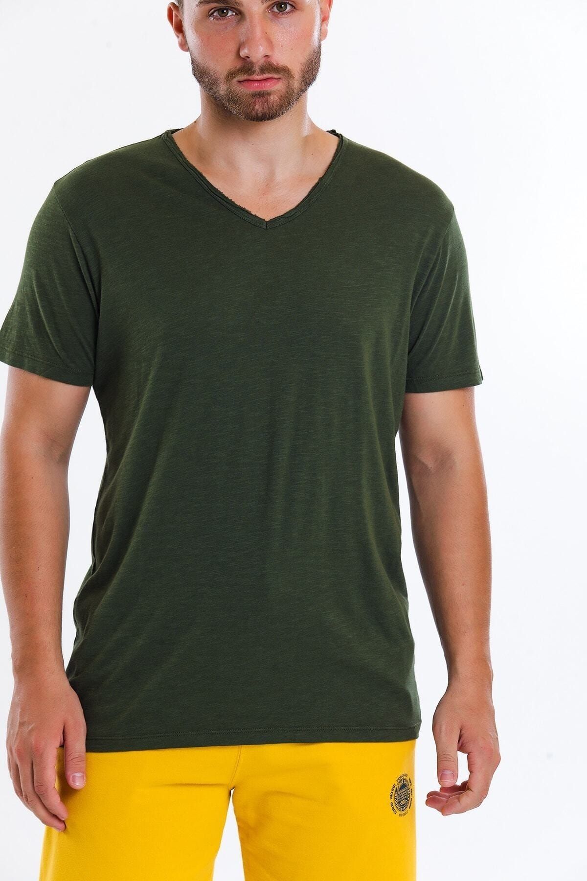 Superfly 22589-MEN Tshirt K.haki Erkek Kisa Kol T-Shirt