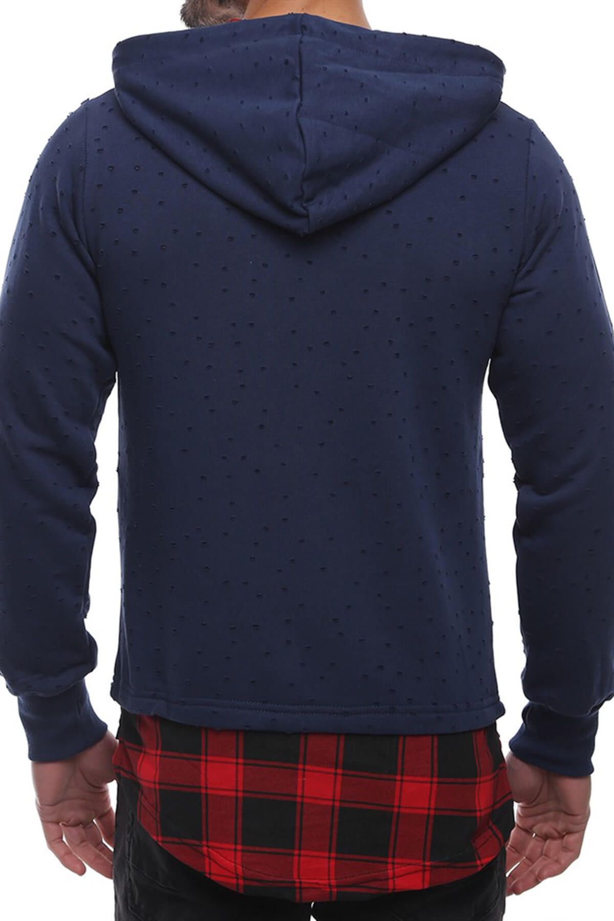 Superfly Lacivert Erkek Kapşonlu Sweatshirt