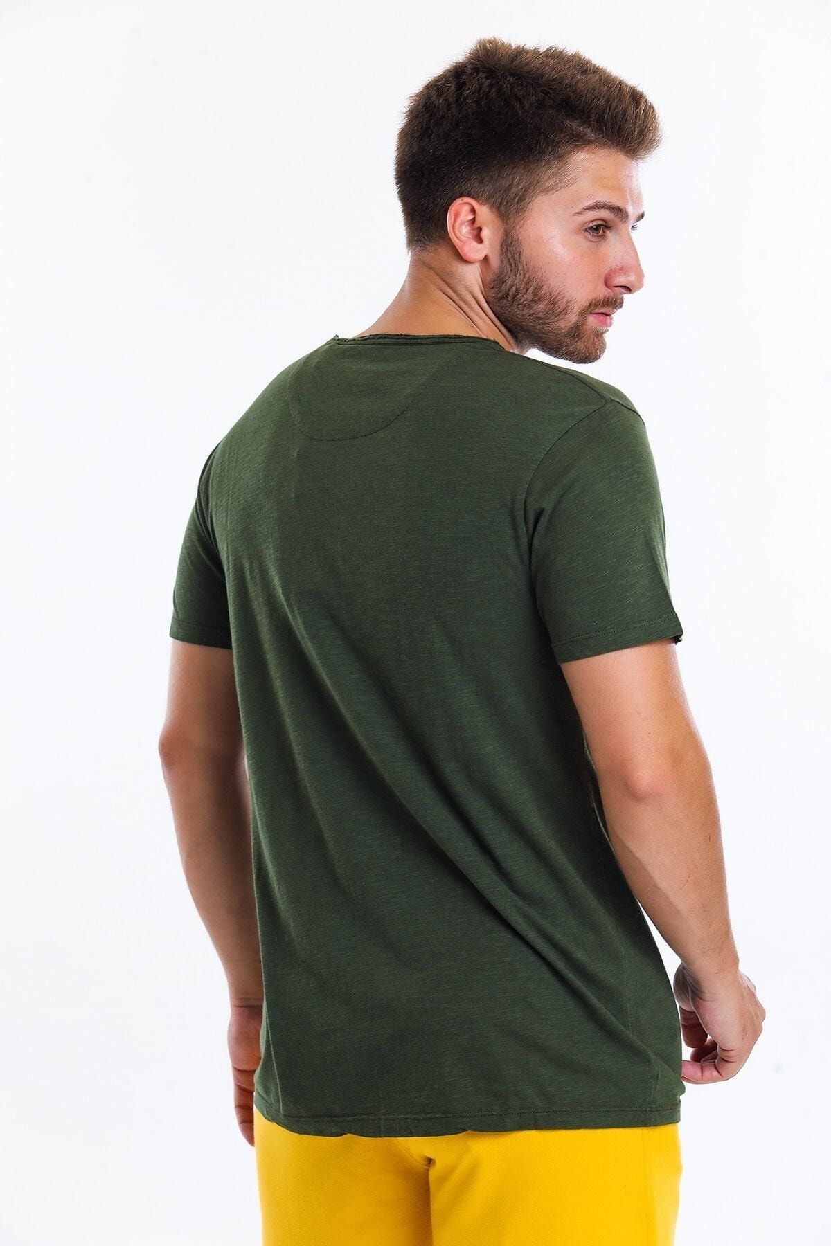 Superfly 22589-MEN Tshirt K.haki Erkek Kisa Kol T-Shirt