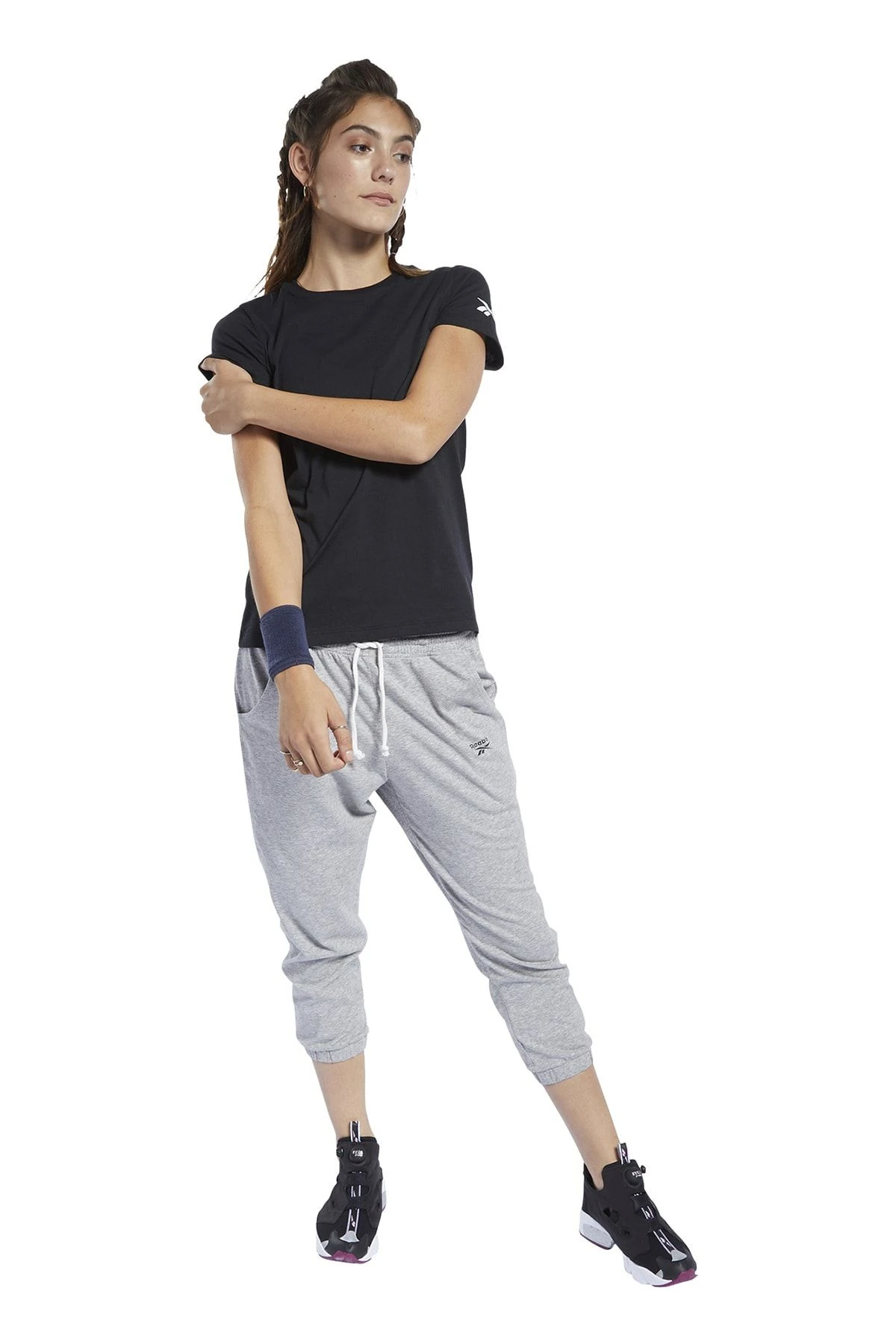 Reebok Logo Tee Kadın Siyah Koşu Tişörtü FQ6641