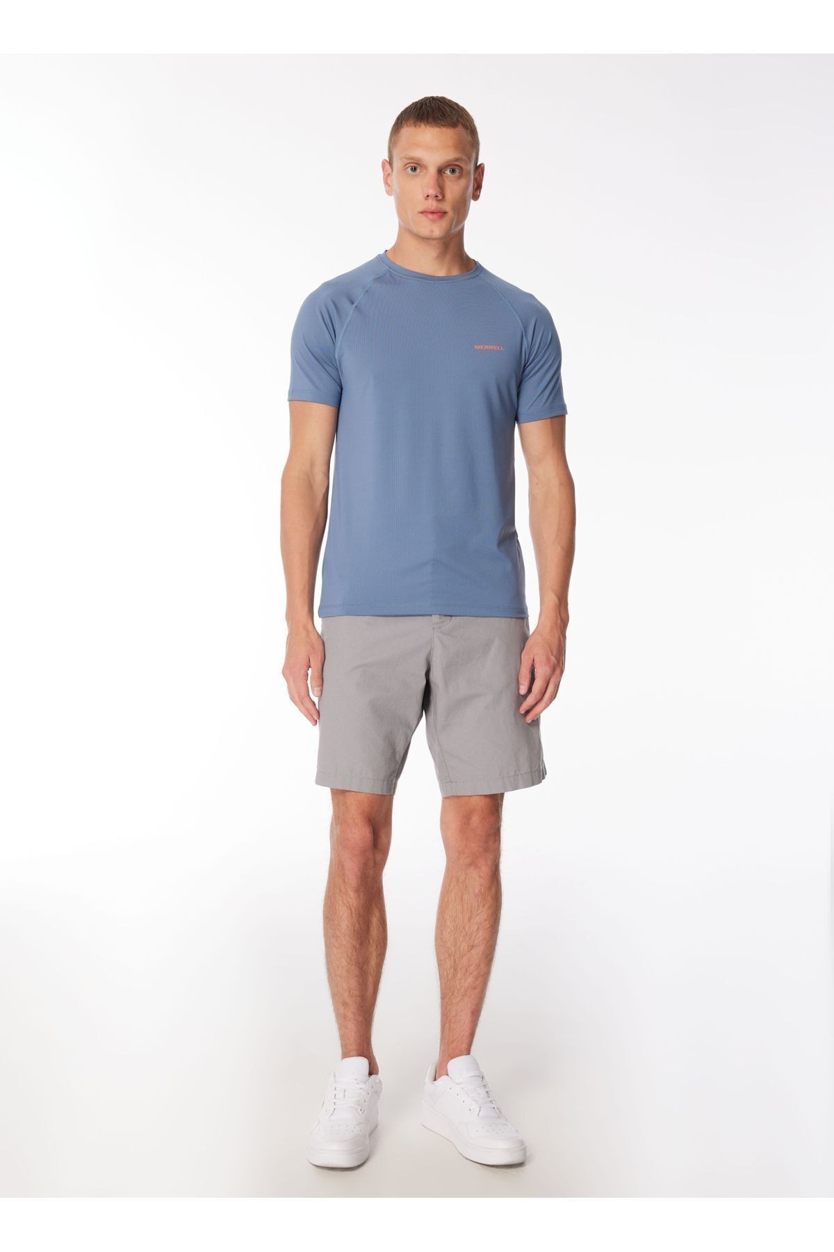 Merrell Mavi Erkek O Yaka Baskılı T-Shirt 