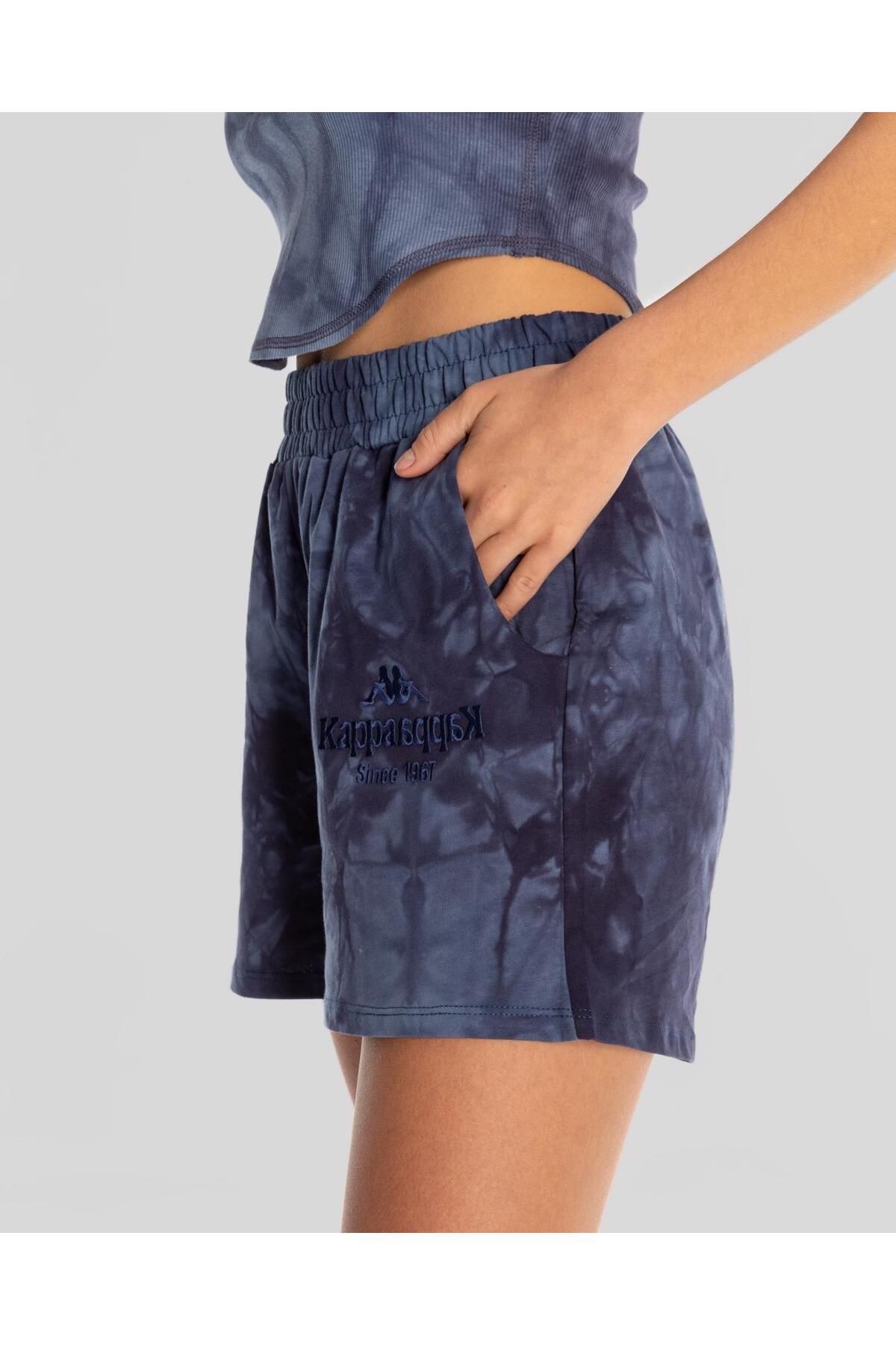 Kappa Authentic Rosemary Shorts Kadın Mavi Regular Fit Şort
