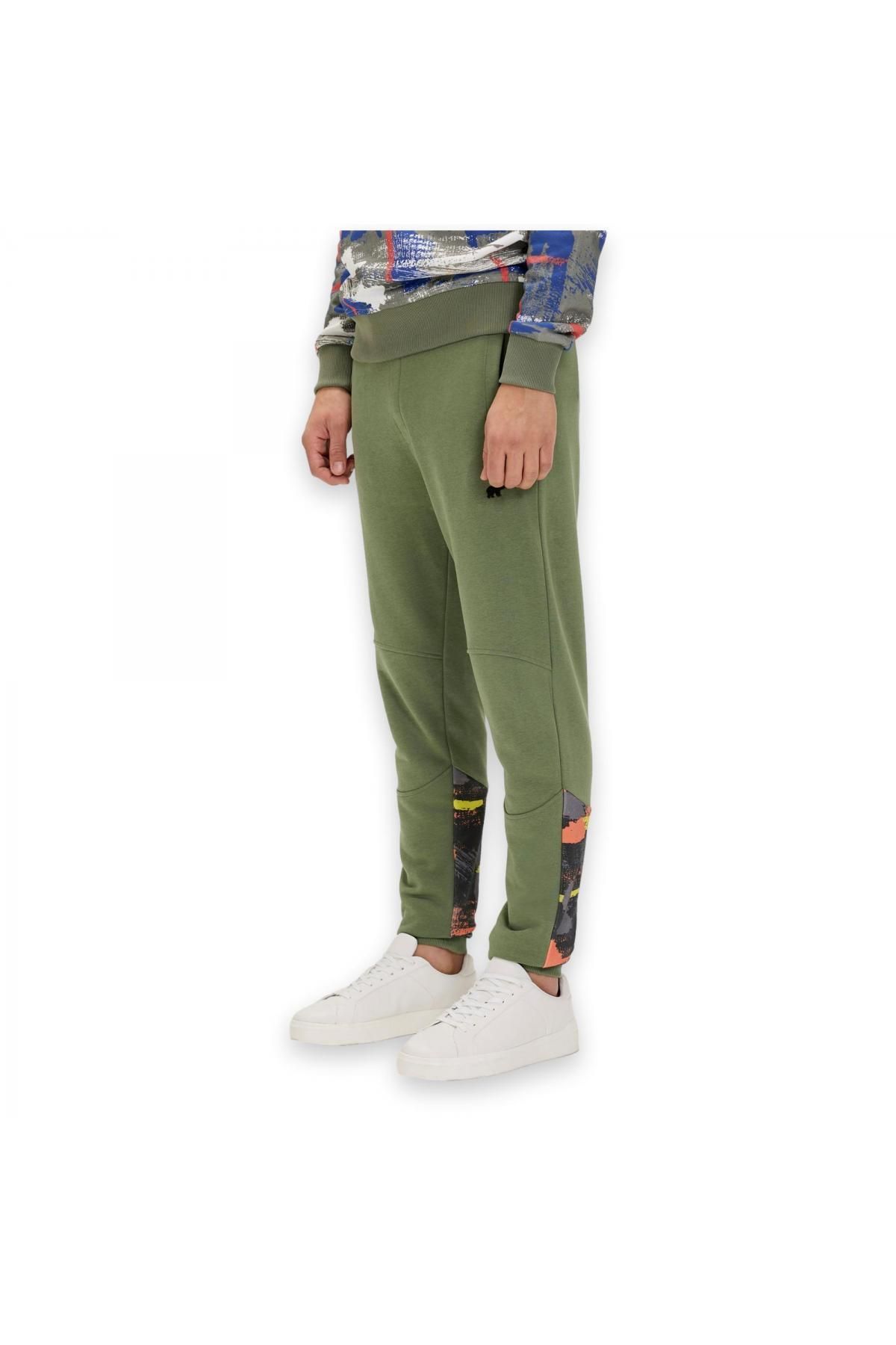 Bad Bear 24.02.14.004 Flame Sweatpants Haki Erkek Eşofman Altı