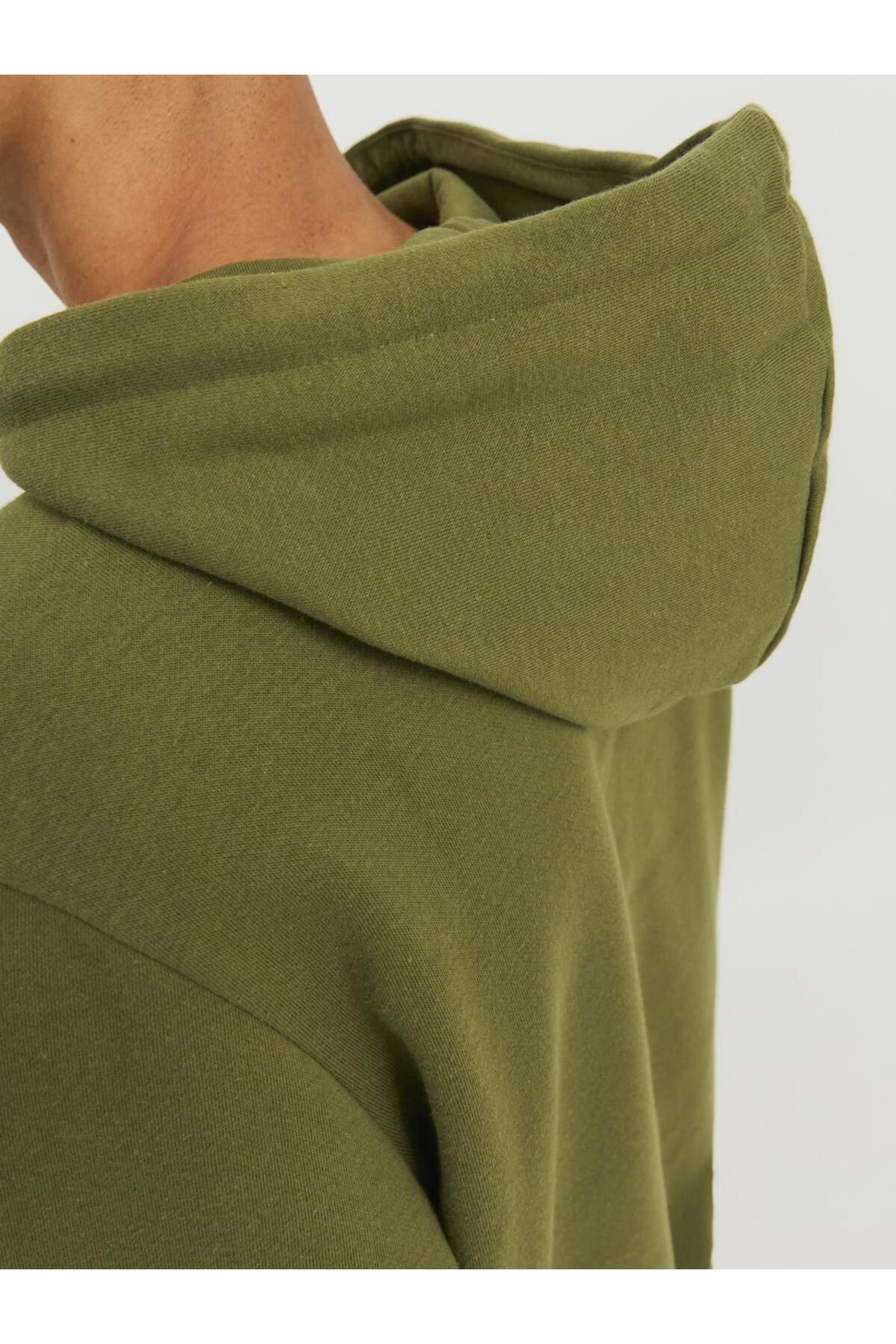 Jack & Jones Logolu Kapüşonlu Sweatshirt - Dust