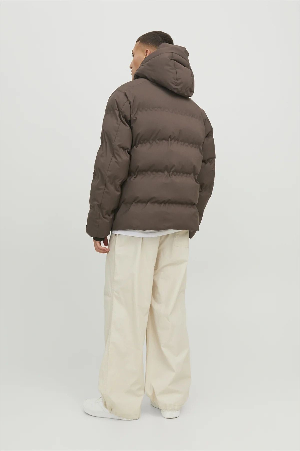 Jack & Jones Kapüşonlu Cep Detaylı Puffer Mont - Sweep
