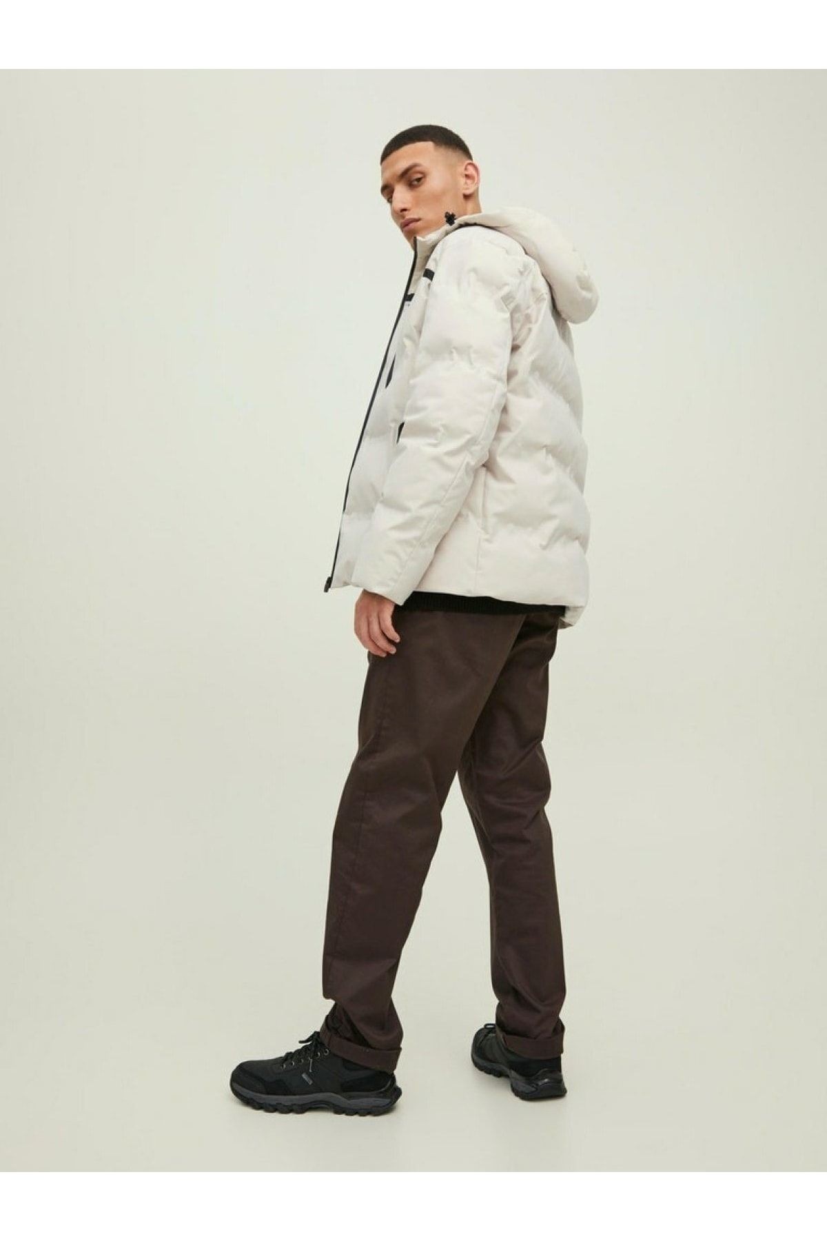 Jack & Jones Jcoheat Puffer Jacket Sn Beyaz Erkek Mont 12215507-Moonb