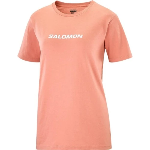 Salomon LC2217 Logo SS Tee W Tişört Kadın T-Shirt PEMBE