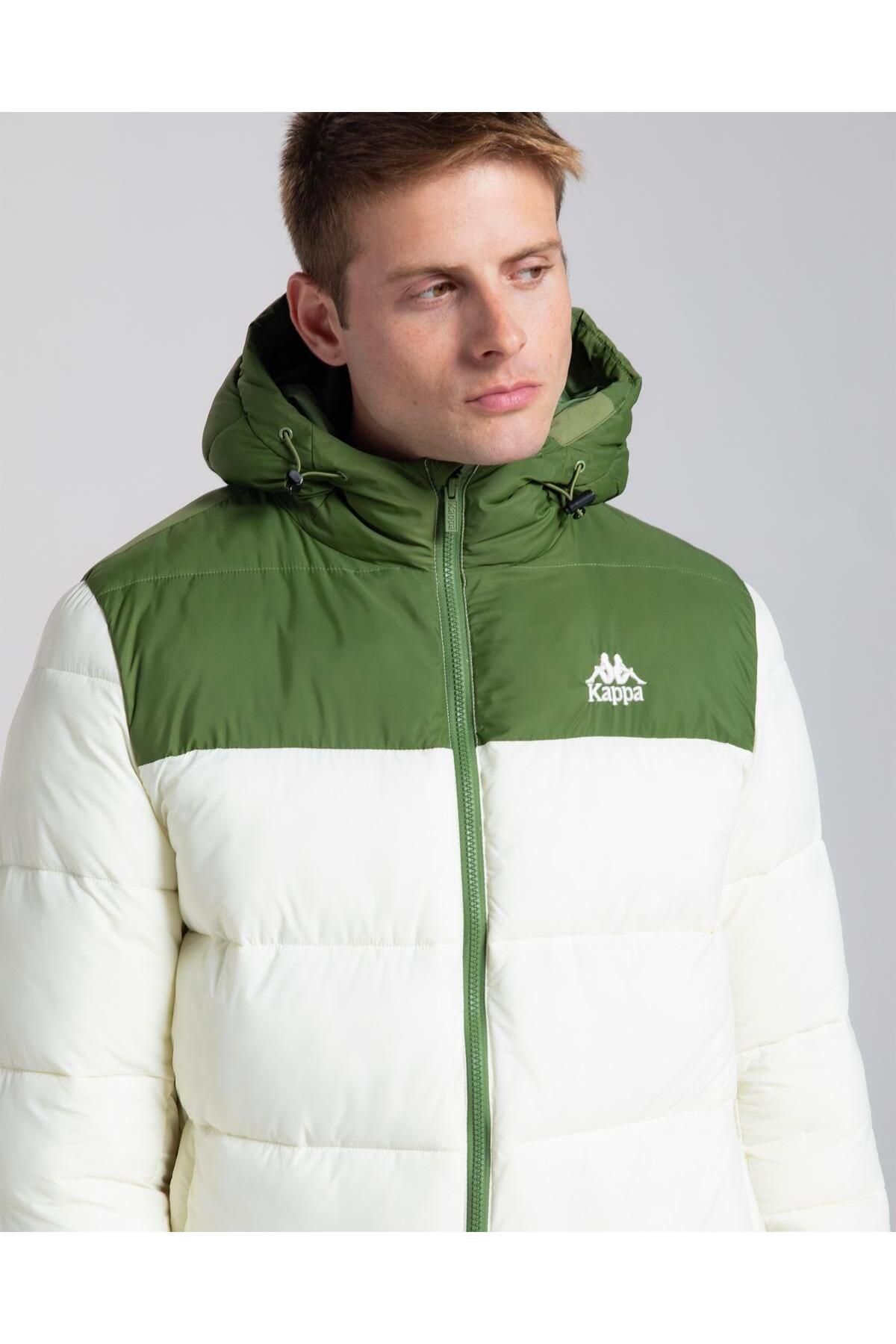 Kappa Authentic Gamarit Erkek Beyaz - Yeşil Şişme Mont