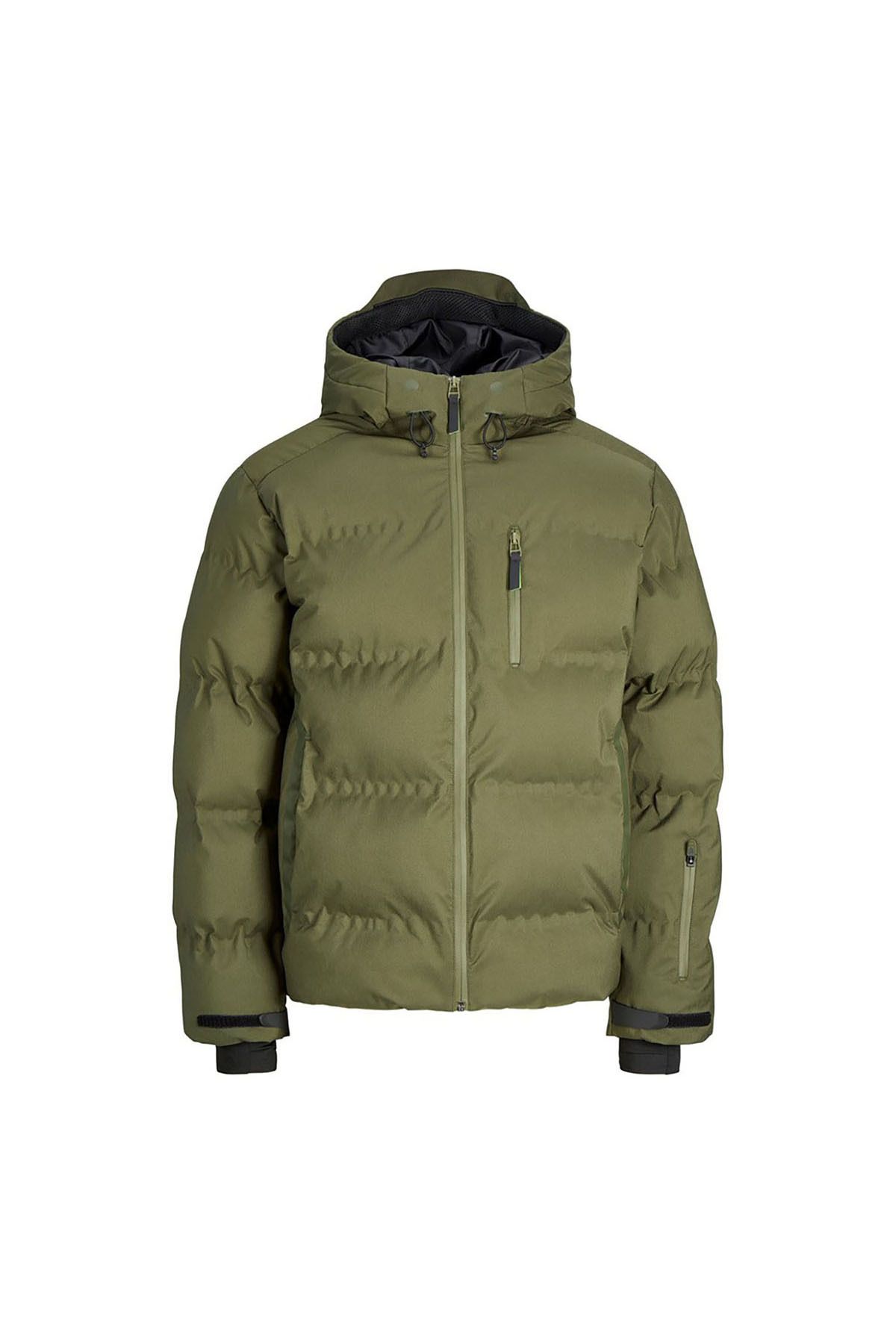 Jack & Jones Kapüşonlu Cep Detaylı Puffer Mont - Sweep