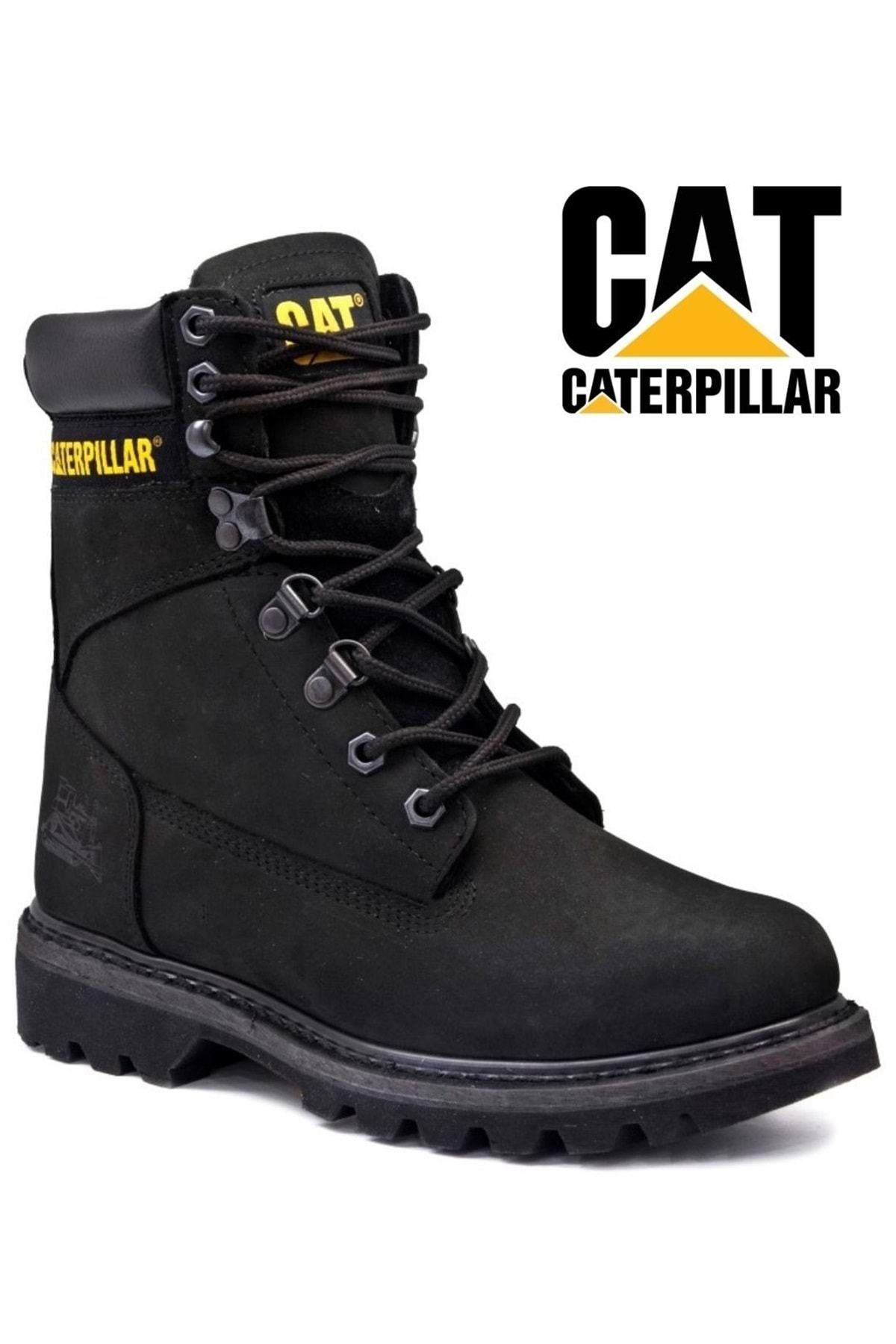 Cat 015g100104 Montana Deri Erpıllar Kadın Bot Siyah