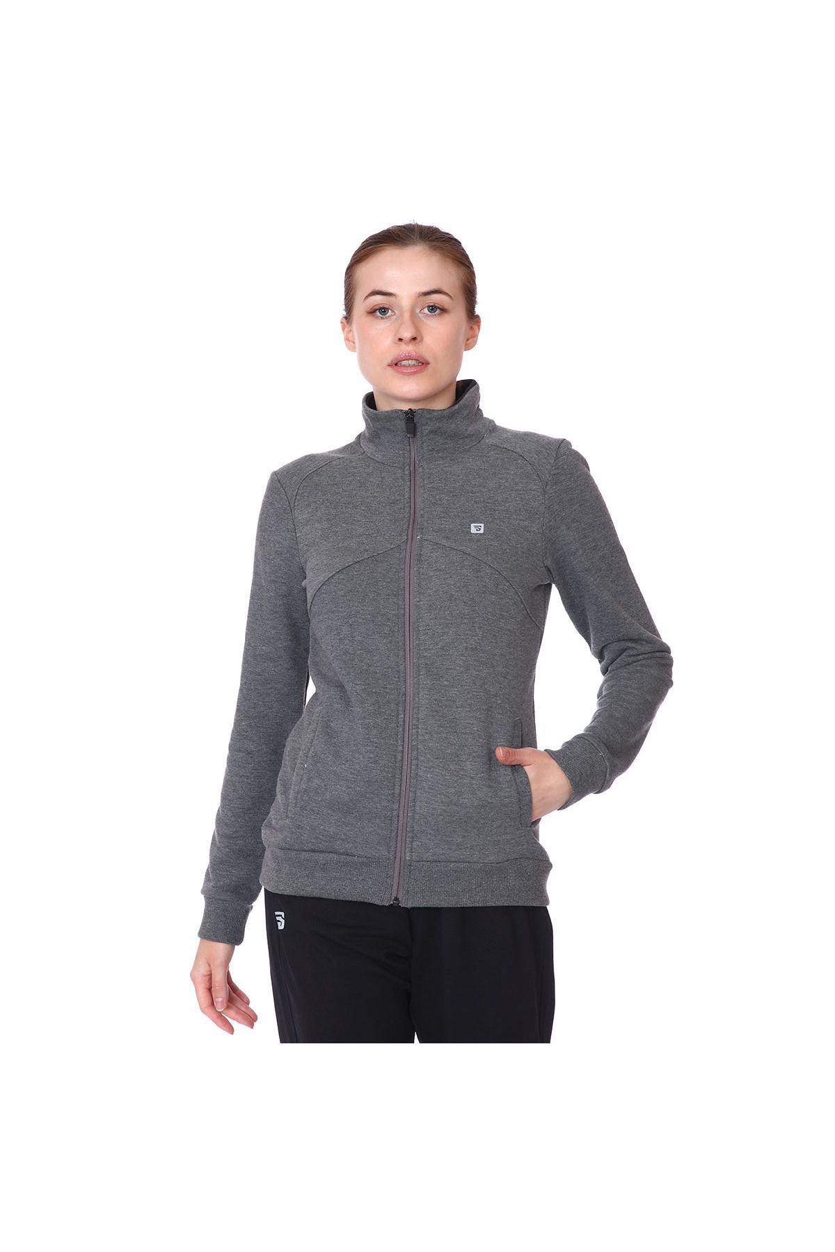 Sportive Raswomust Kadin Antrasit Günlük Stil Sweatshirt 711209-ANT
