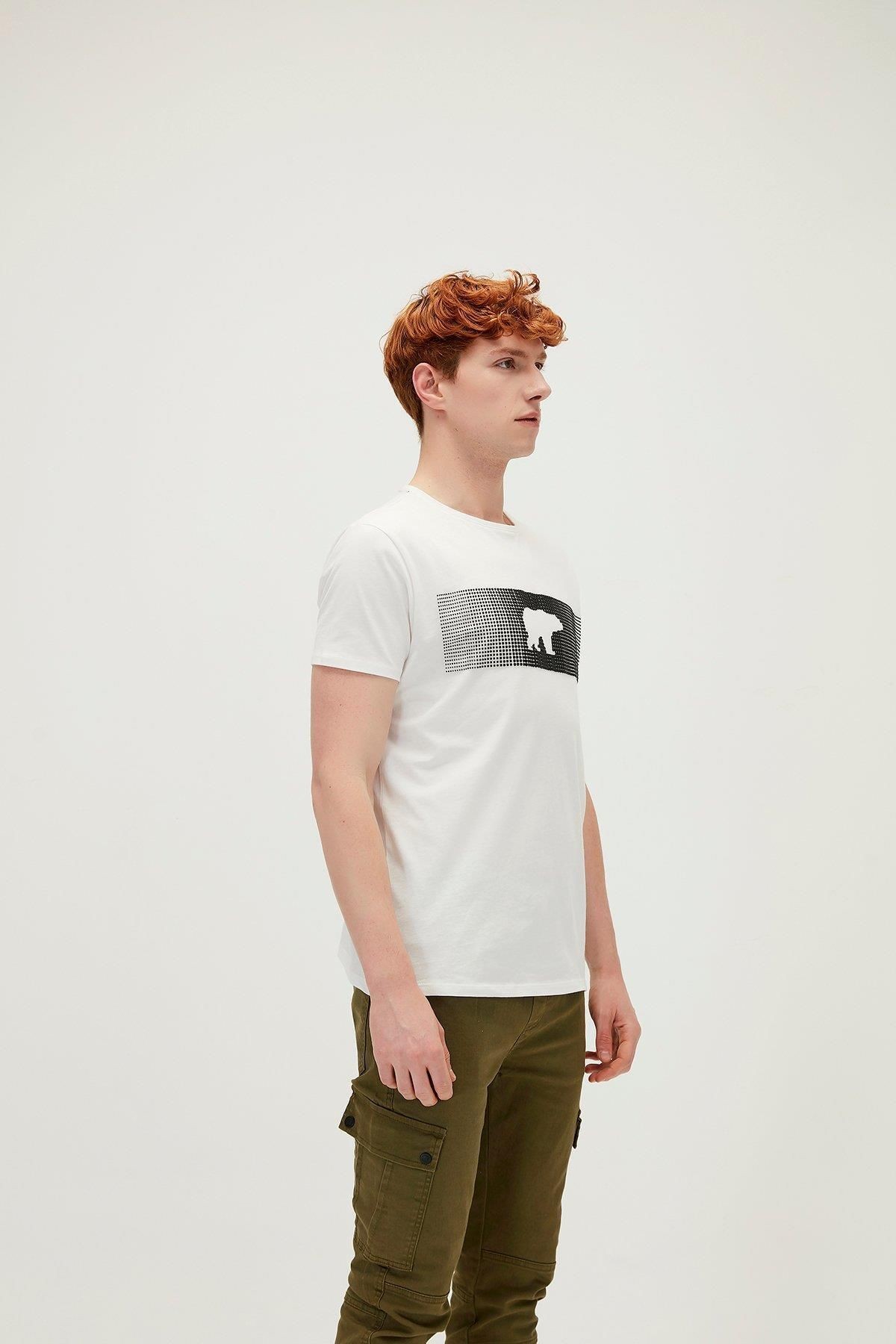 Bad Bear Erkek KIRIK BEYAZ T-Shirt